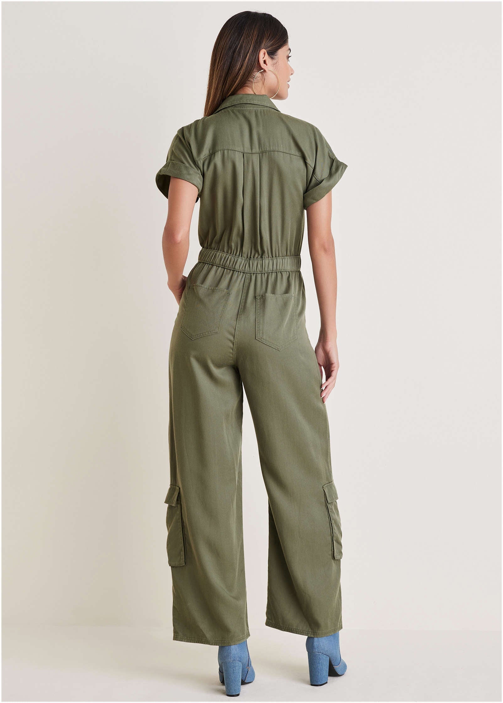 Cargo Utility Jumpsuit - Olive
