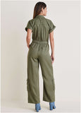 Cargo Utility Jumpsuit - Olive
