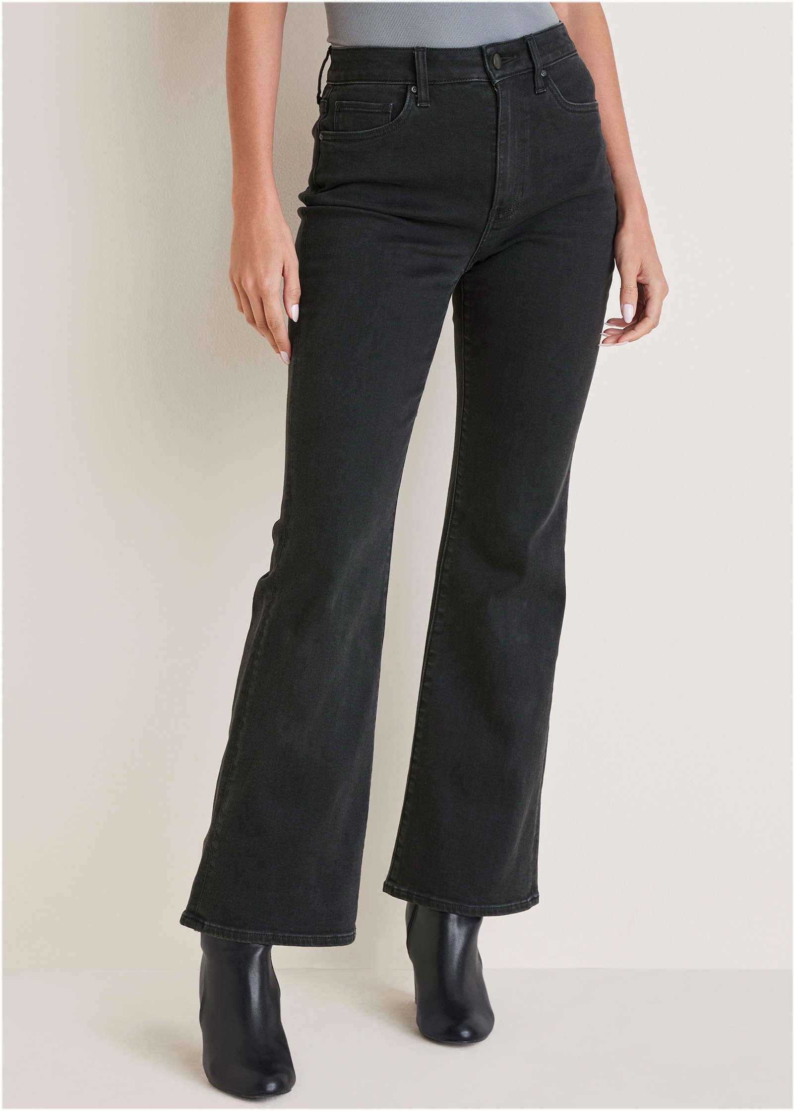 Penelope Modern Flare Jeans  - Black Wash