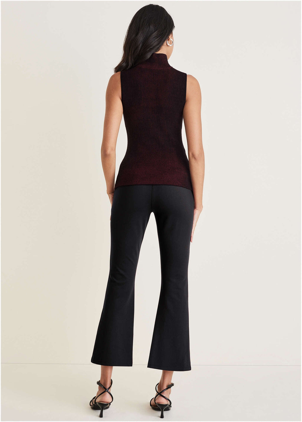 Smoothing Ponte Kick Flare Pants - Jet Black