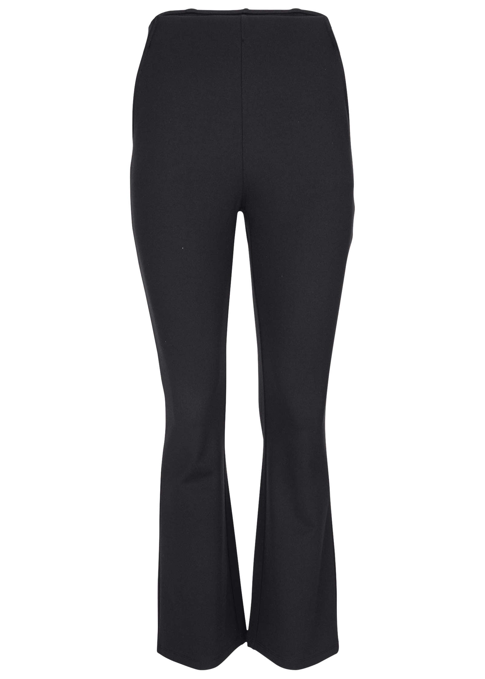 Smoothing Ponte Kick Flare Pants - Jet Black