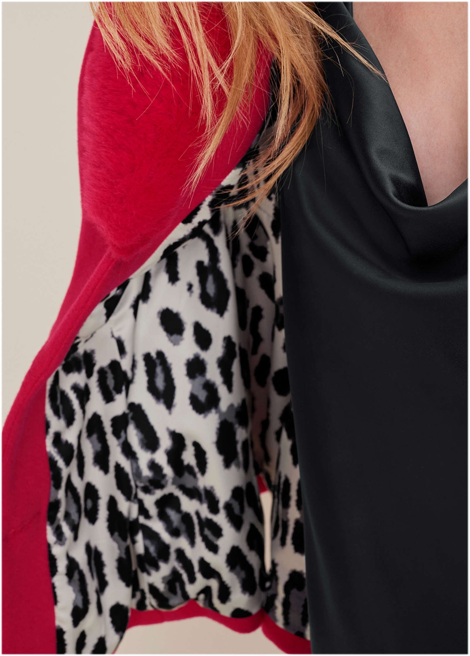 Faux Fur Trim Jacket - Barberry