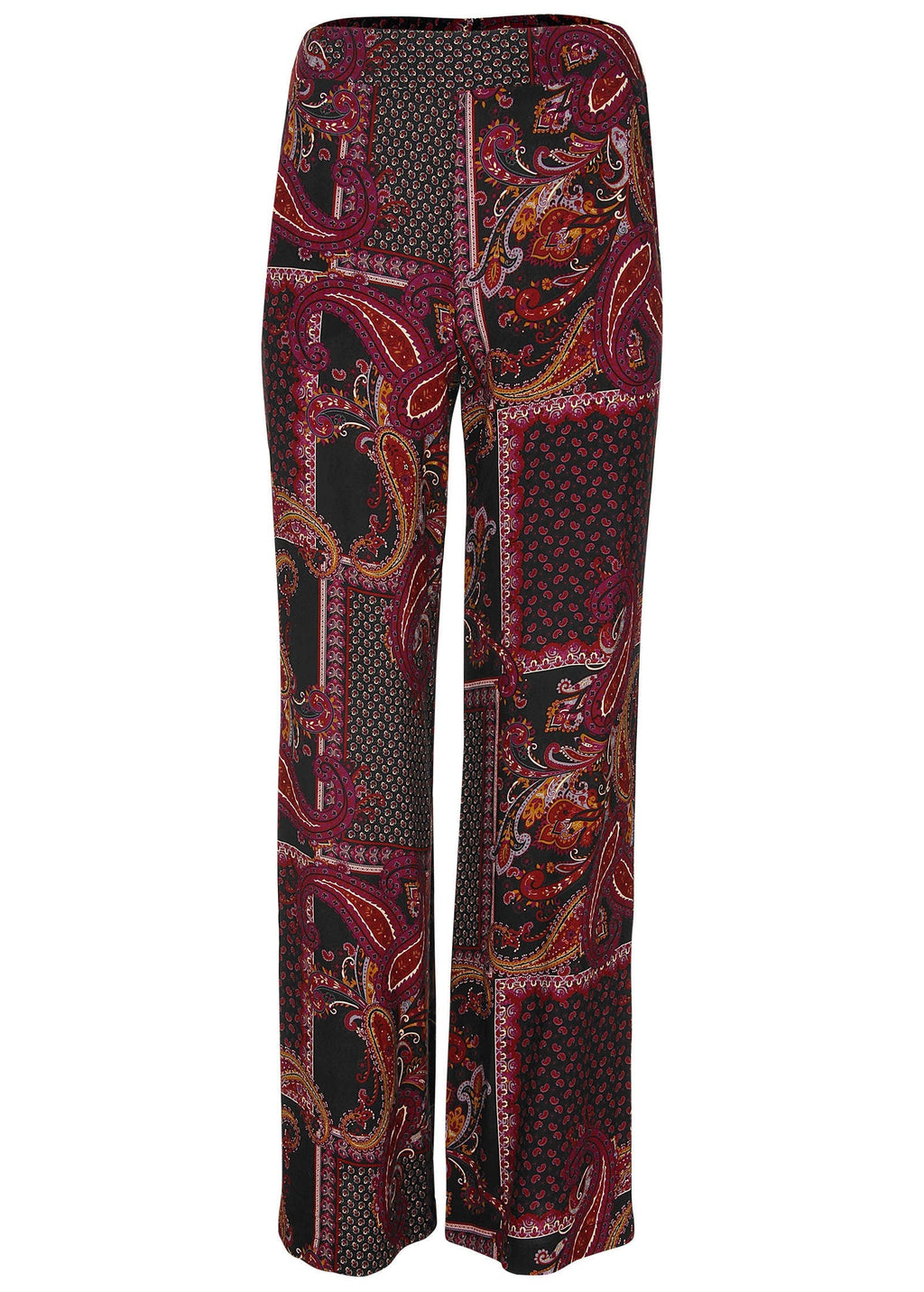 Printed Wide Leg Pant - Black Multi
