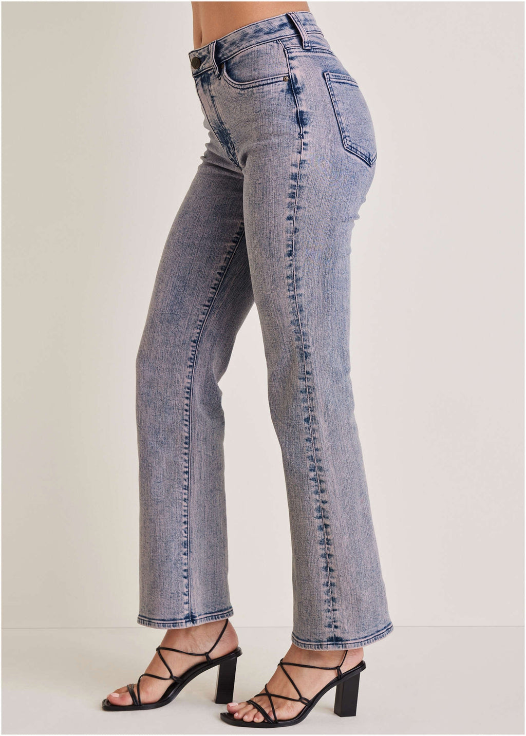 Penelope Modern Flare Jeans - Purple Acid Wash