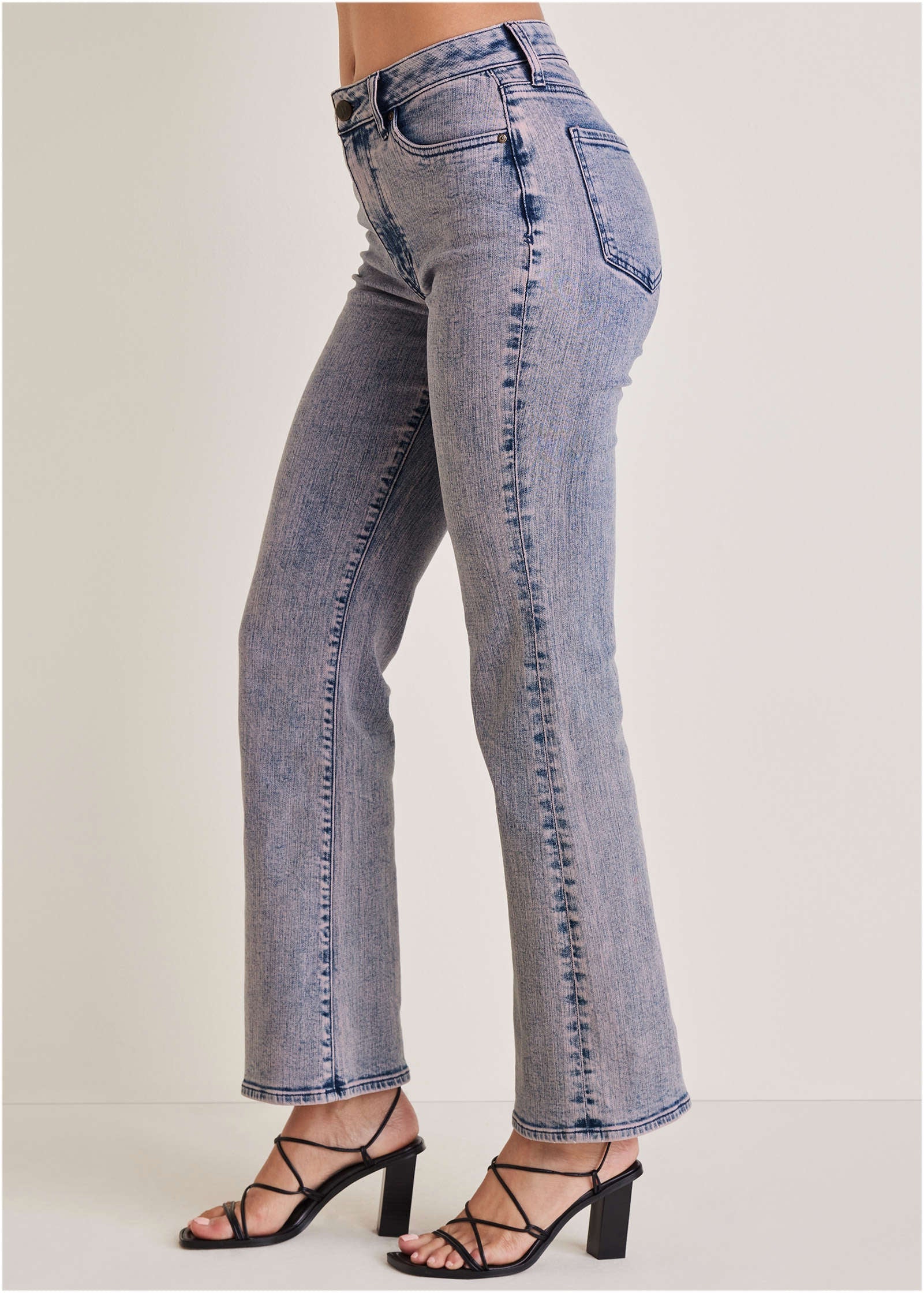 Penelope Modern Flare Jeans - Purple Acid Wash