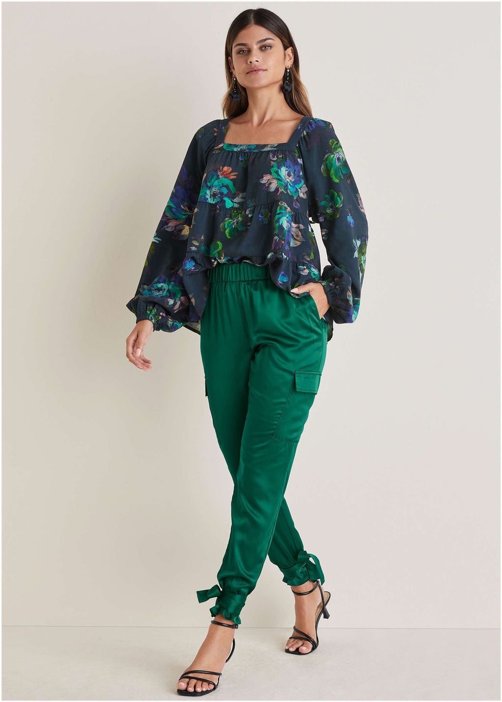 Satin Jogger Pants - Aventurine