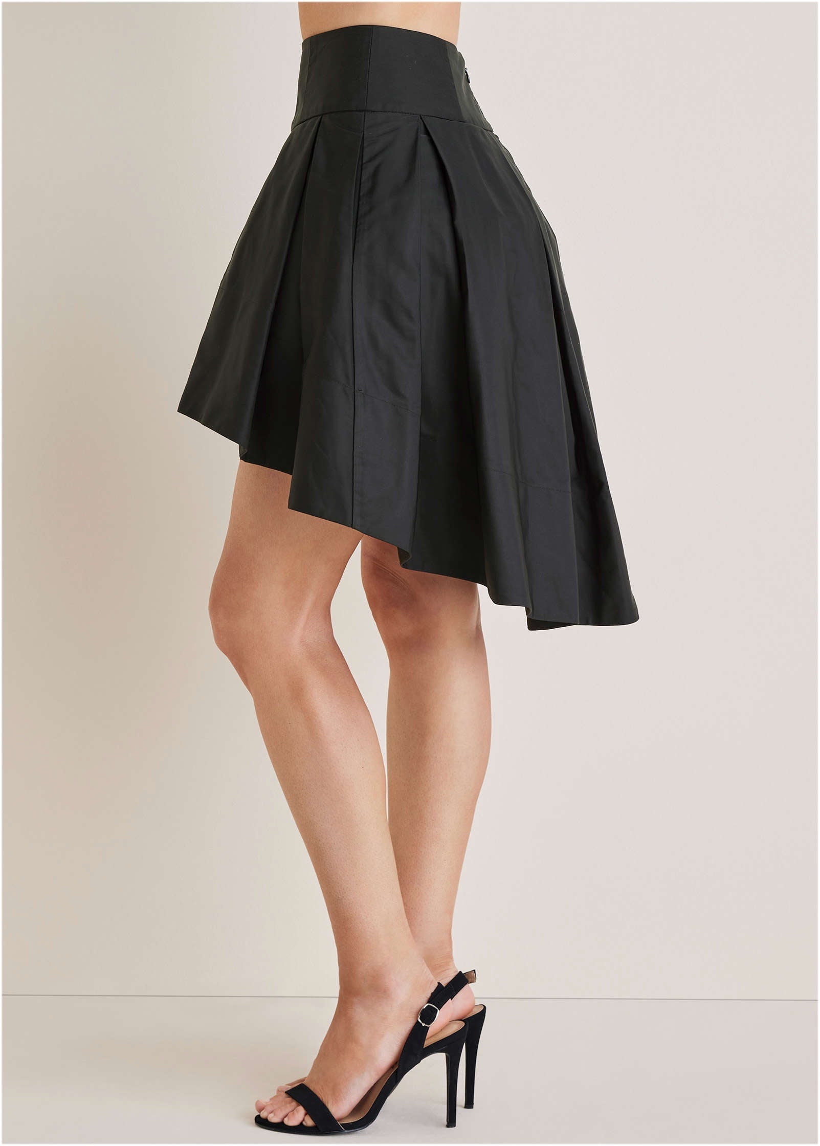 High-Low Bubble Skirt - Jet Black