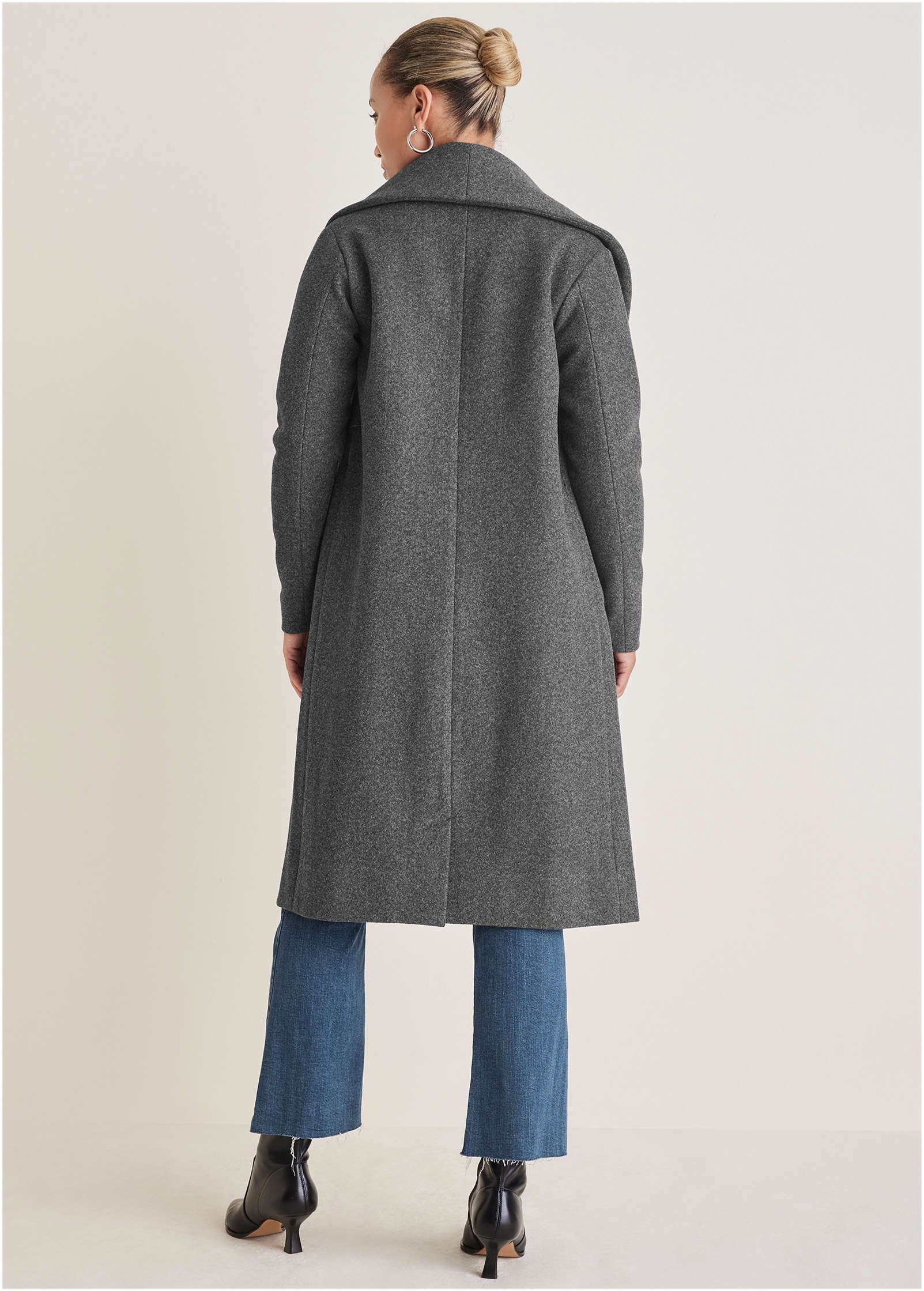 Robe Wrap Coat - Dark Heather Grey