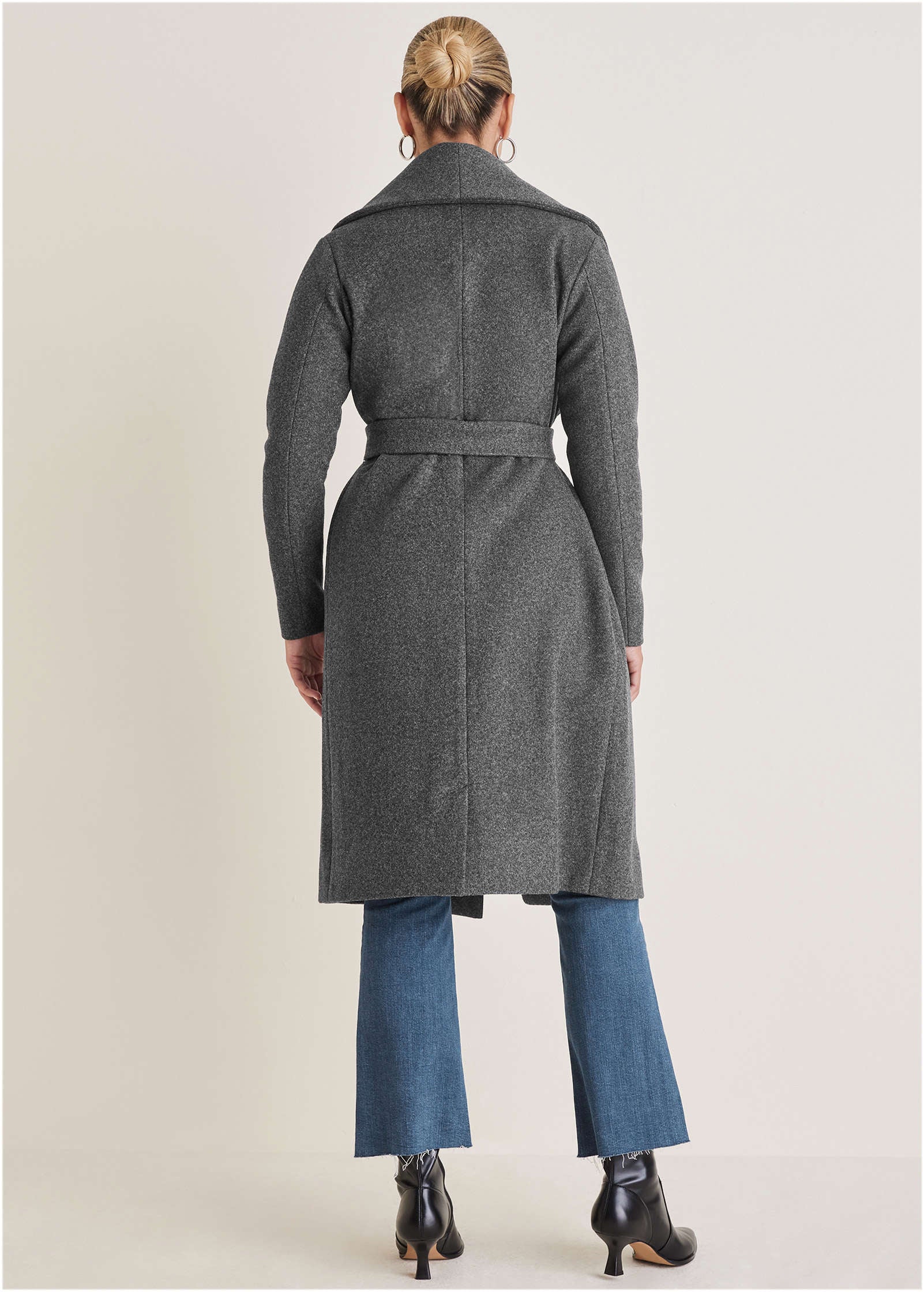 Robe Wrap Coat - Dark Heather Grey