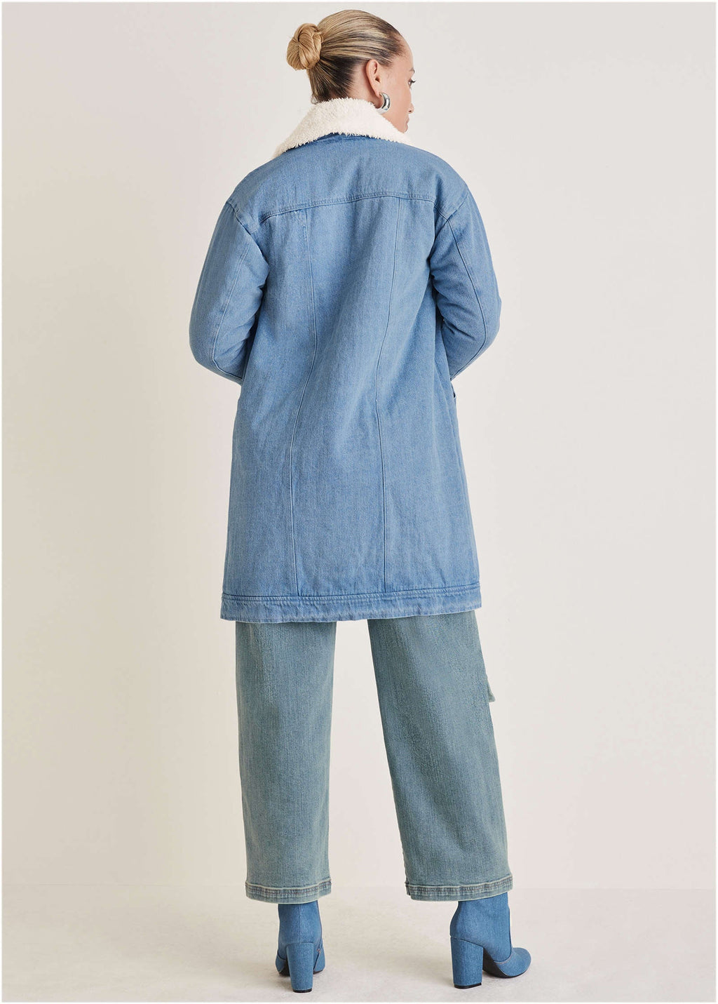 Denim Sherpa Jacket  - Medium Wash