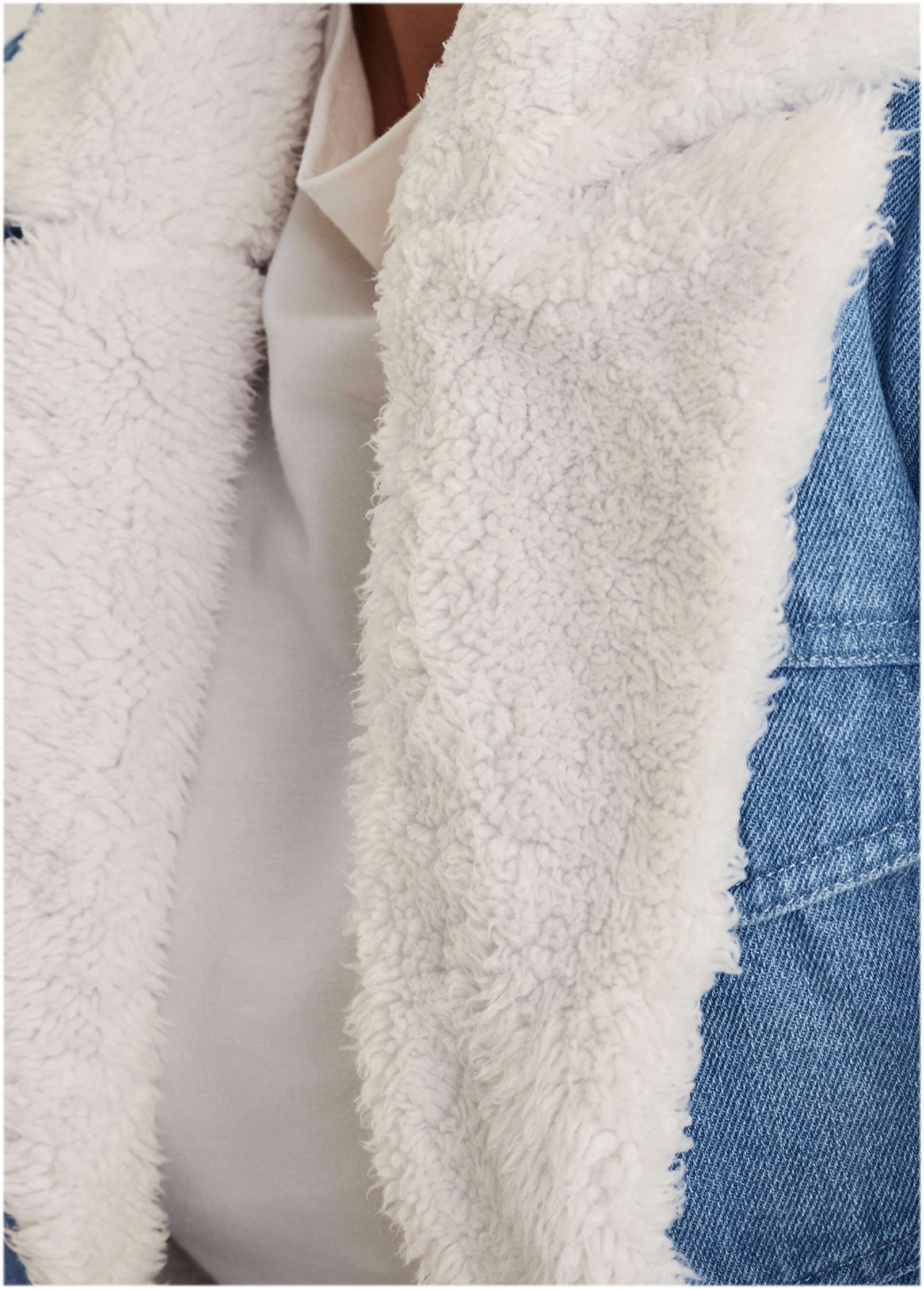 Denim Sherpa Jacket  - Medium Wash