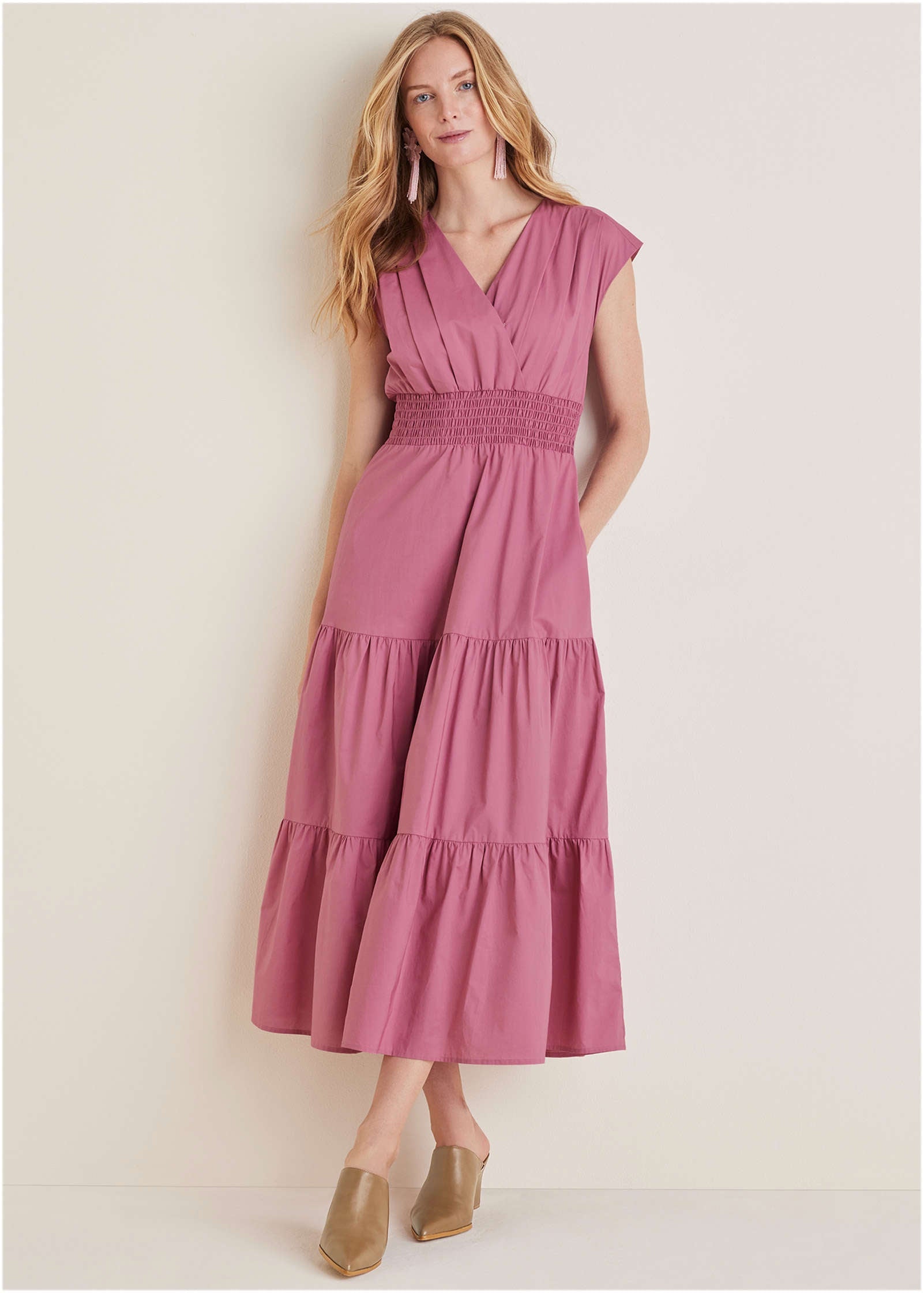 Smocked Waist Maxi Dress - Heather Rose
