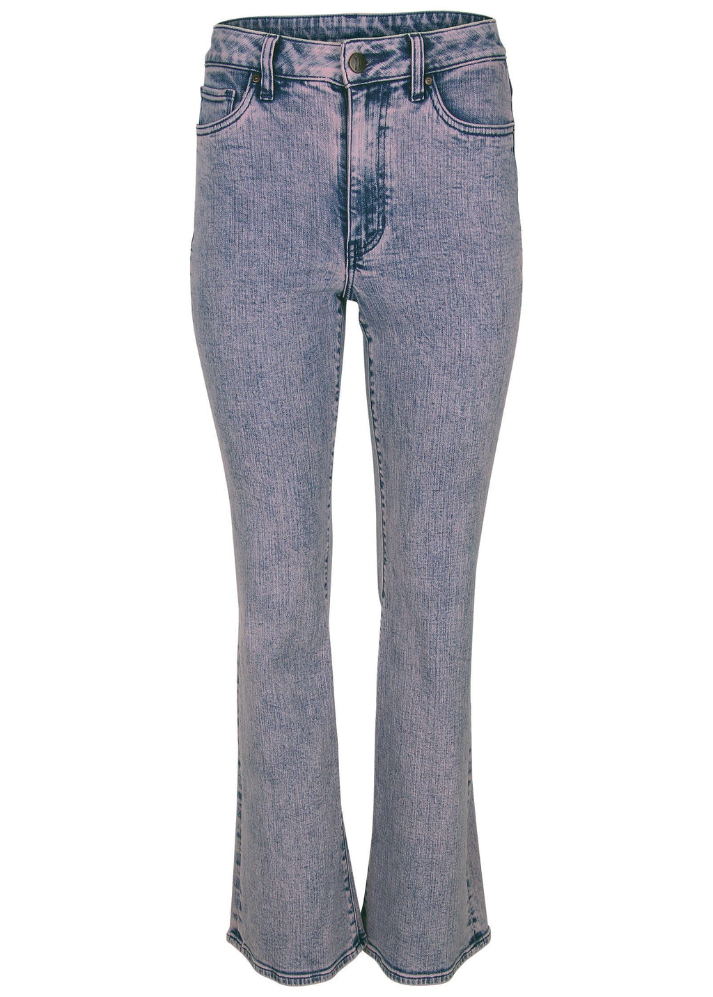 Penelope Modern Flare Jeans - Purple Acid Wash