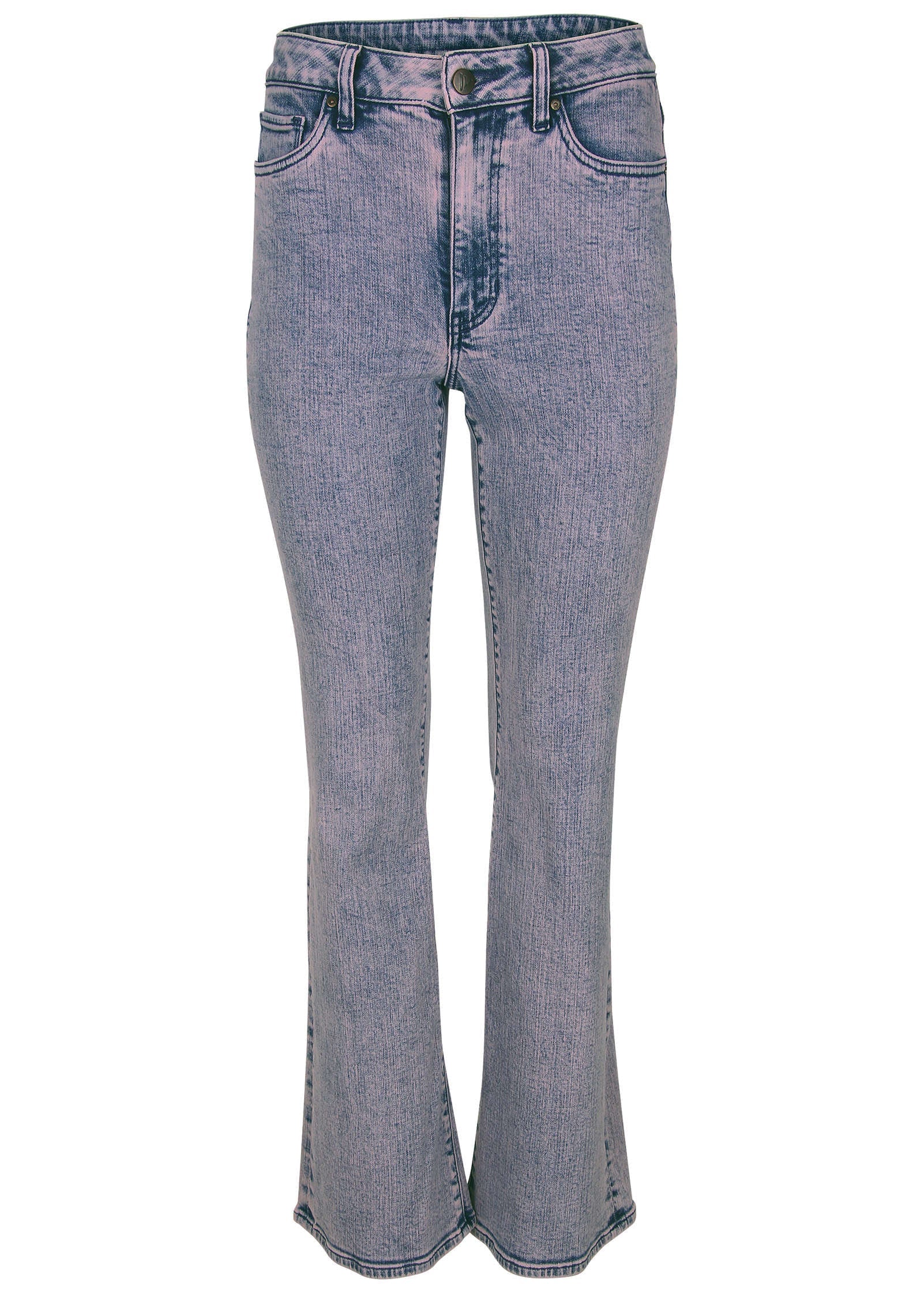 Penelope Modern Flare Jeans - Purple Acid Wash