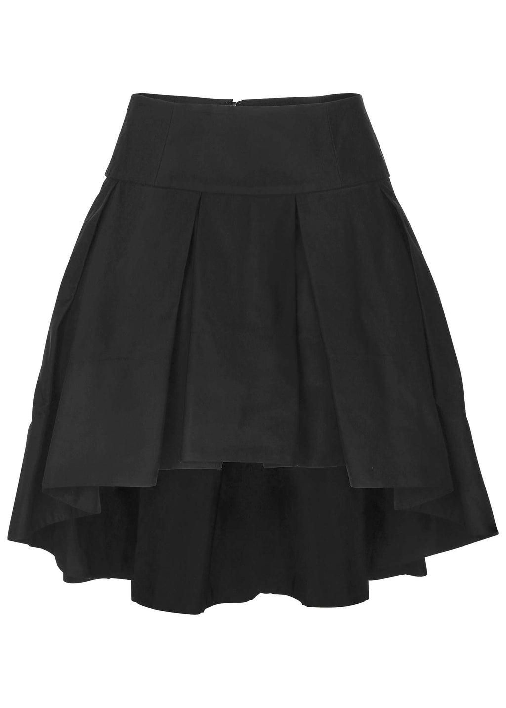 High-Low Bubble Skirt - Jet Black