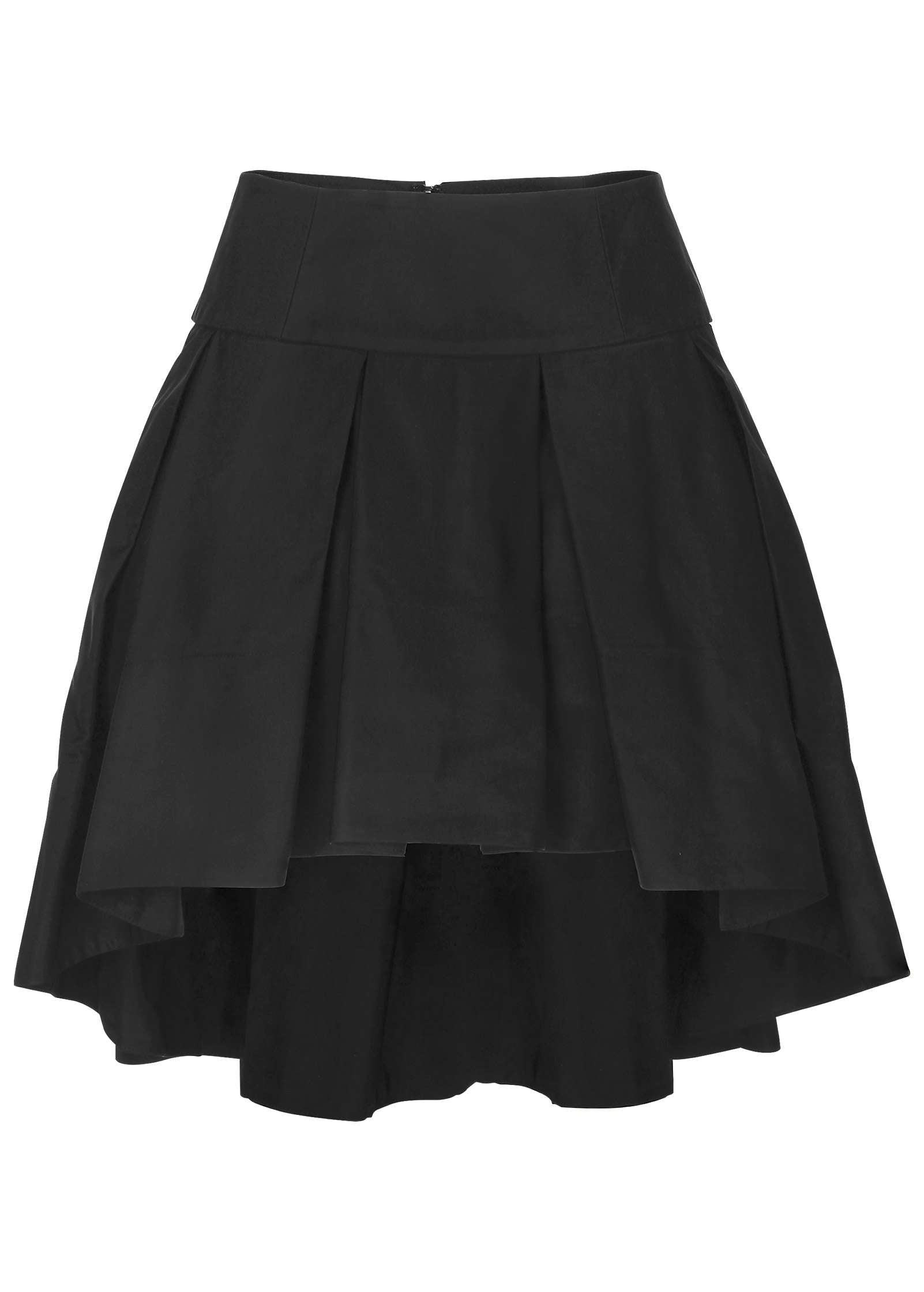 High-Low Bubble Skirt - Jet Black