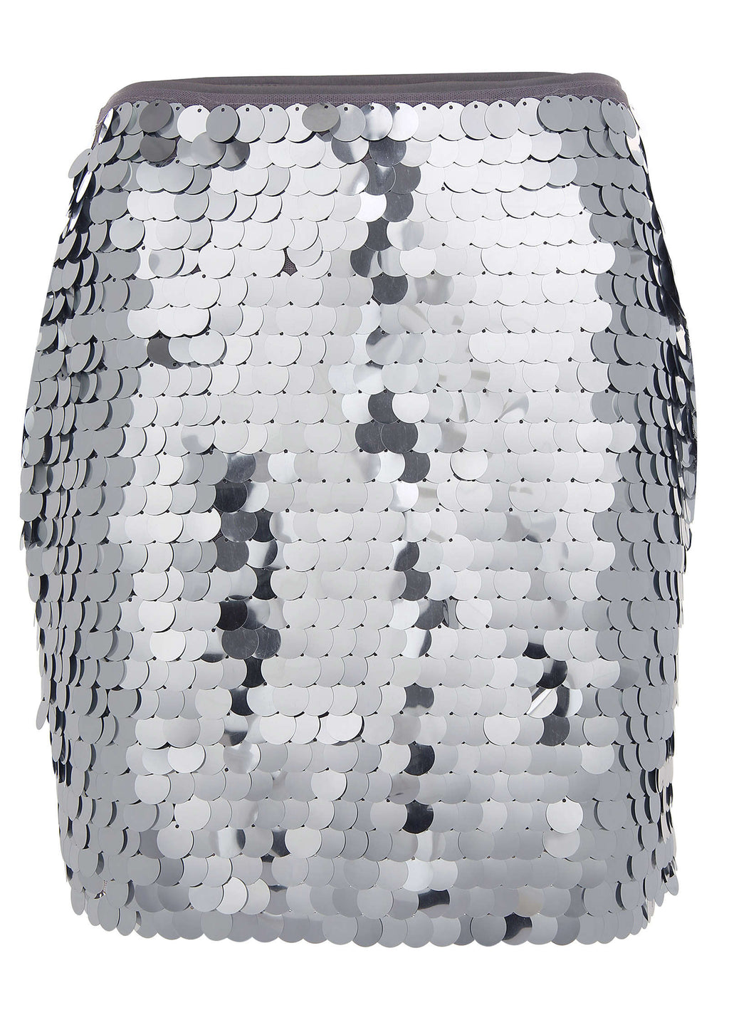 Mirror Ball Mini Skirt - Mirrored Mesh Sequins