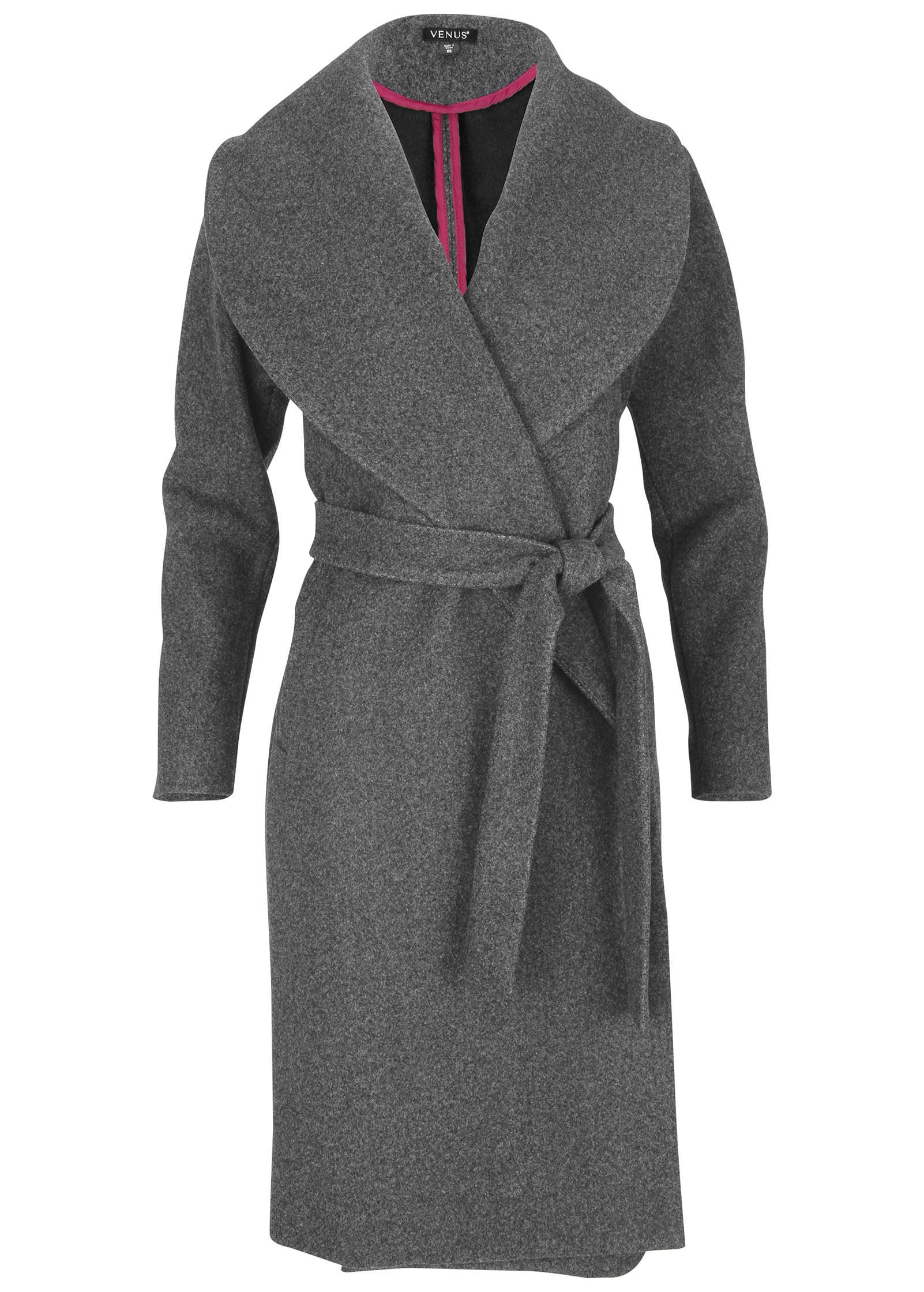 Robe Wrap Coat - Dark Heather Grey