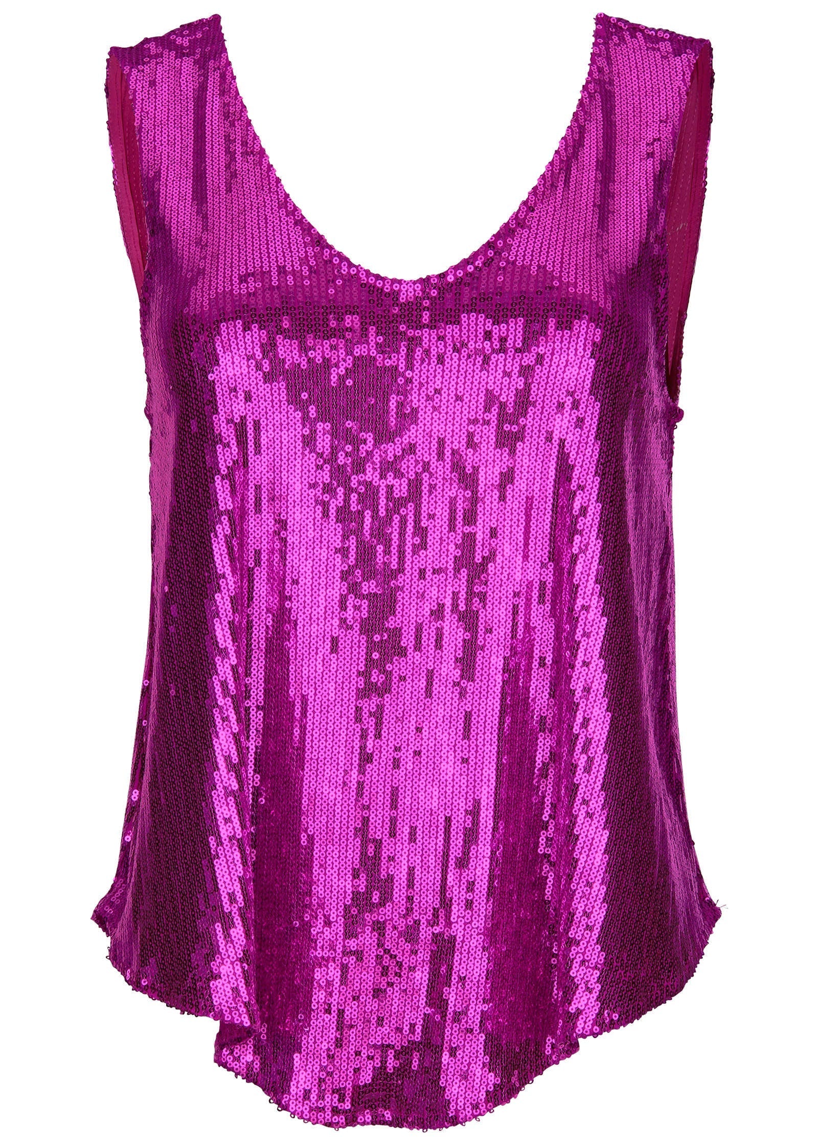 Glitter Sequin Tank - Cattleya Orchid