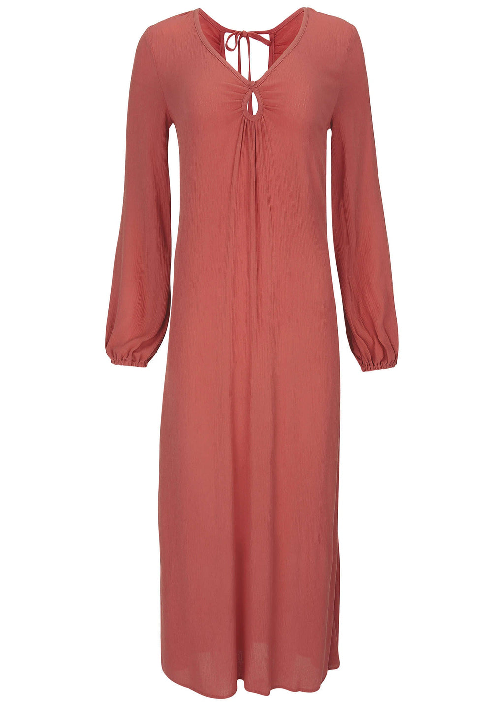 Keyhole Maxi Dress - Mineral Red