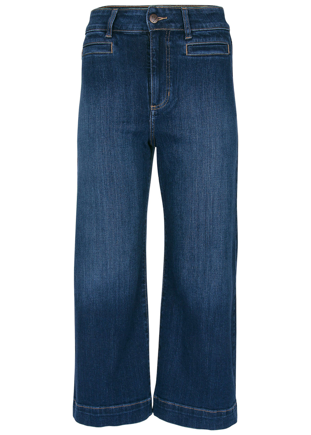 Sophia Wide Leg Crop Jeans - Dark Wash