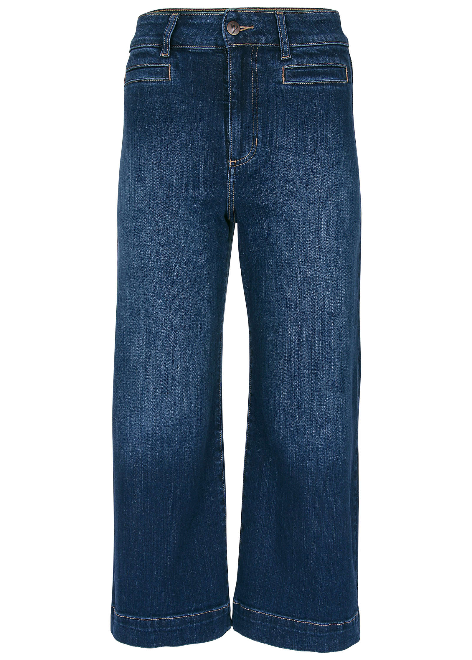 Sophia Wide Leg Crop Jeans - Dark Wash