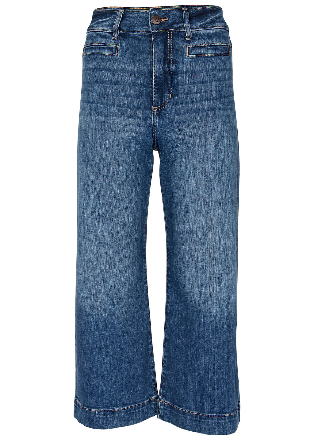 Sophia Wide Leg Crop Jeans - Medium Wash