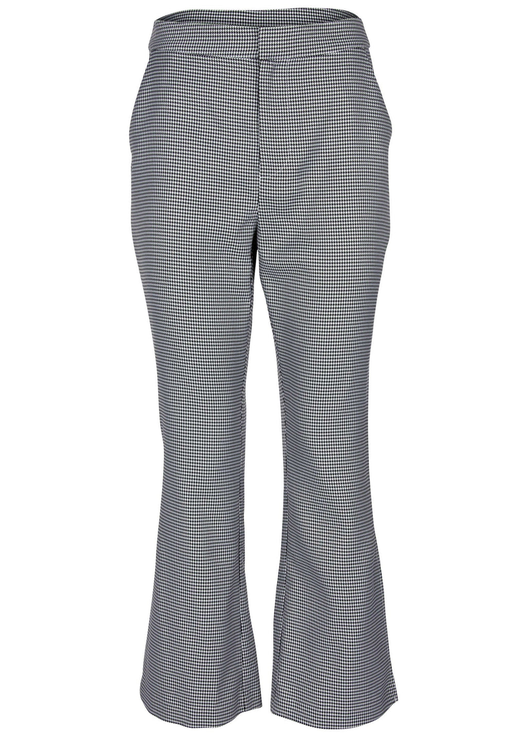 Houndstooth Kick Flare Pant - Black Combo