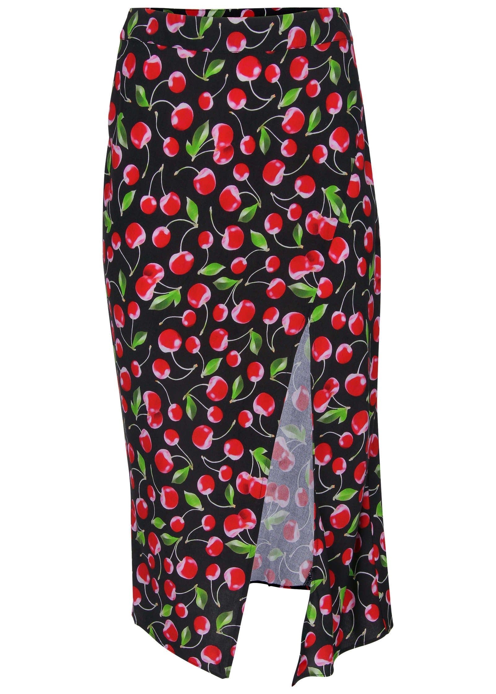 Front Slit Skirt - Very Cherry