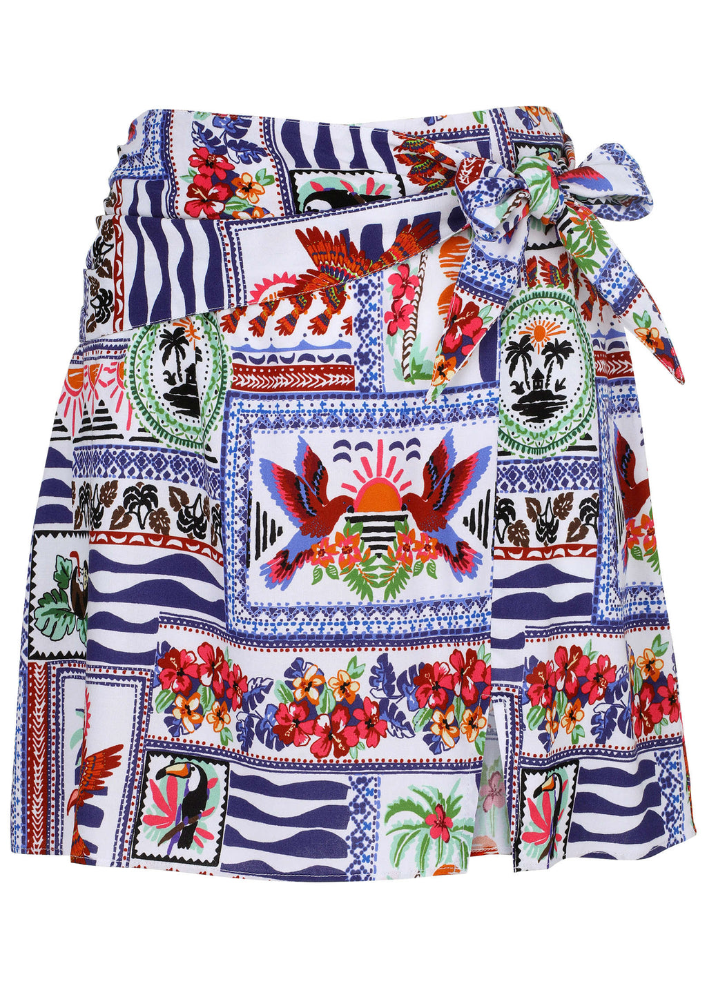 Side Slit Mini Skirt - Postcard Vacay