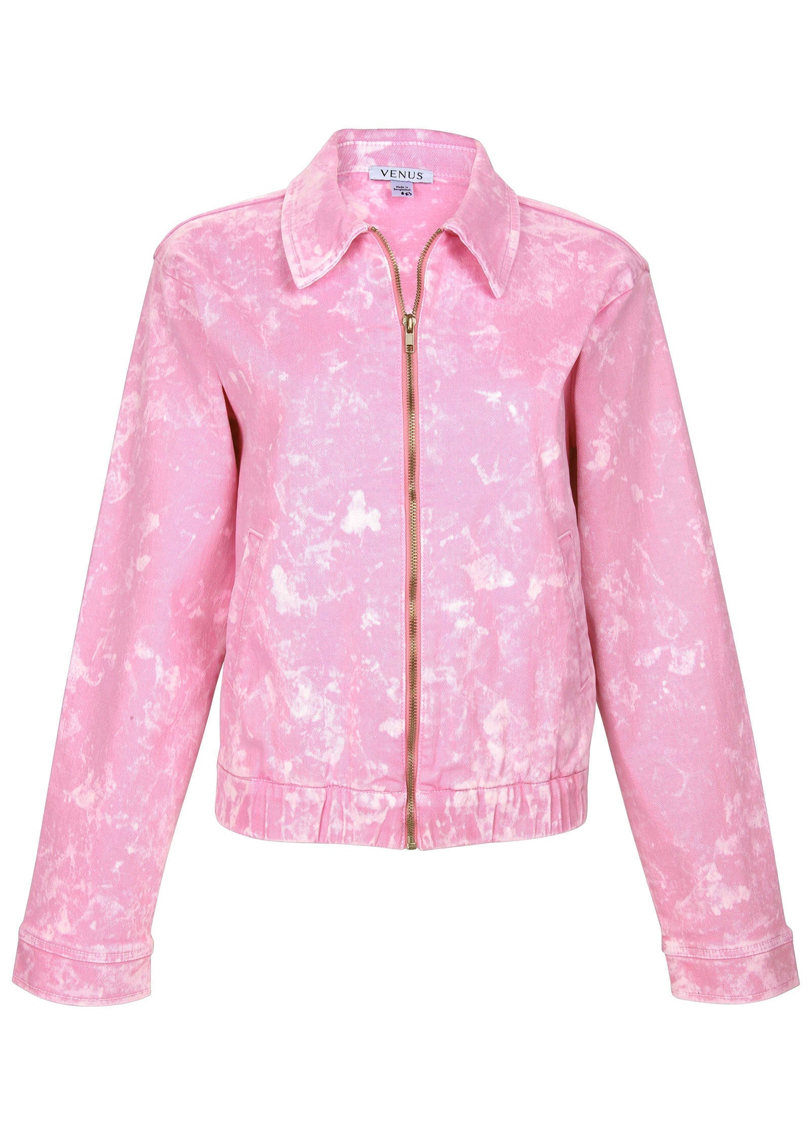 Acid Wash Bomber - Pink Acid Wash