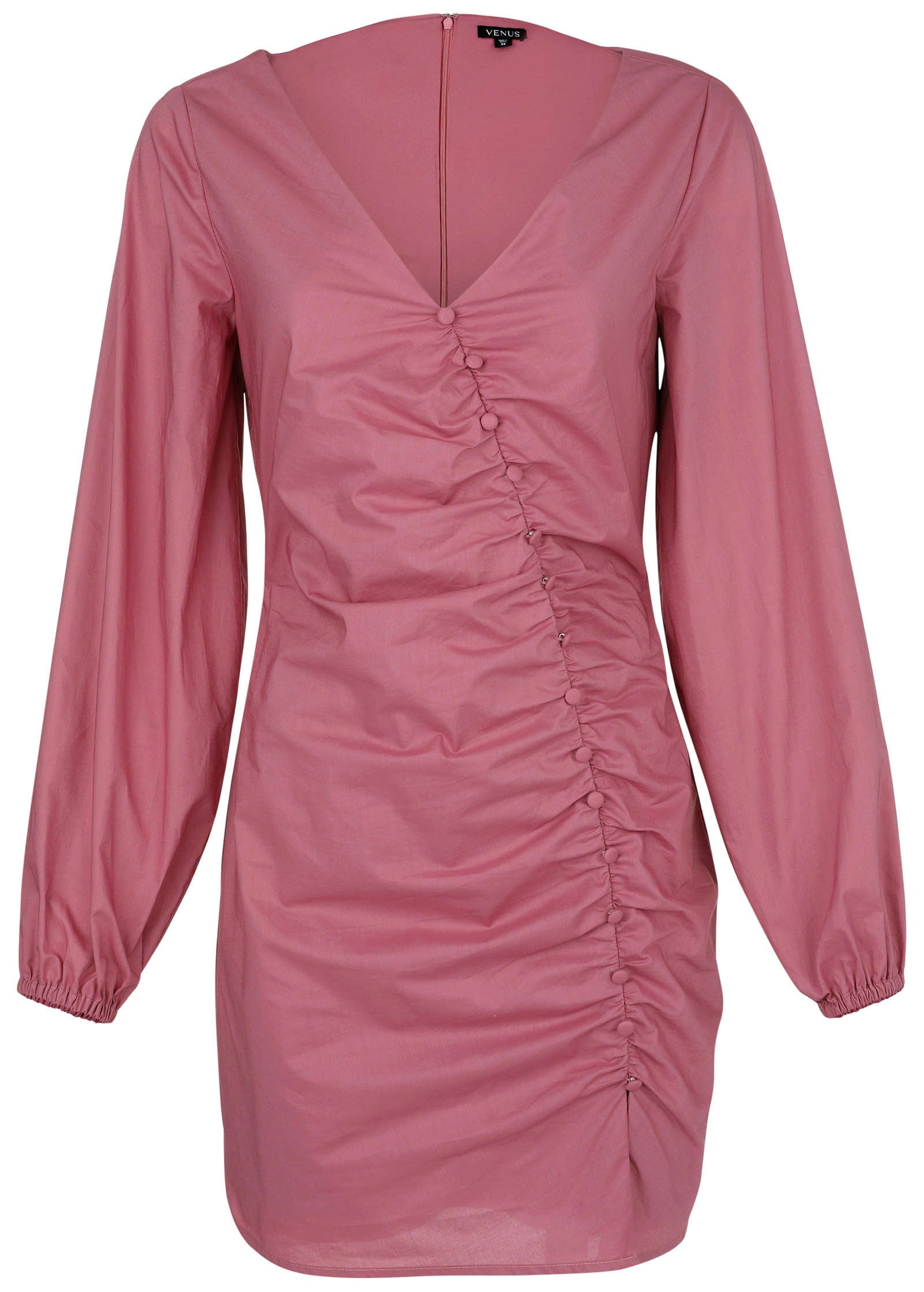 Balloon Sleeve Mini Dress - Polignac