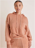 Contrast Stitch Hoodie - Dusty Rose