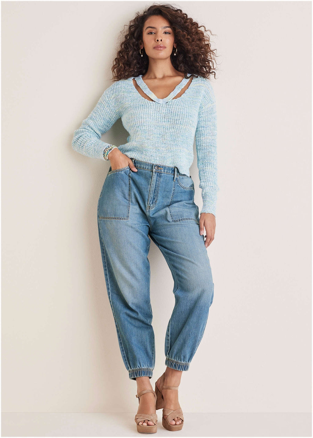 Denim Jogger  - Light Wash