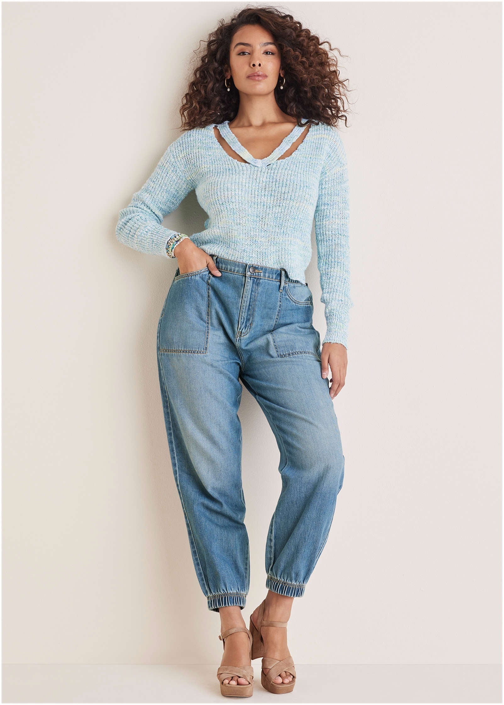 Denim Jogger  - Light Wash