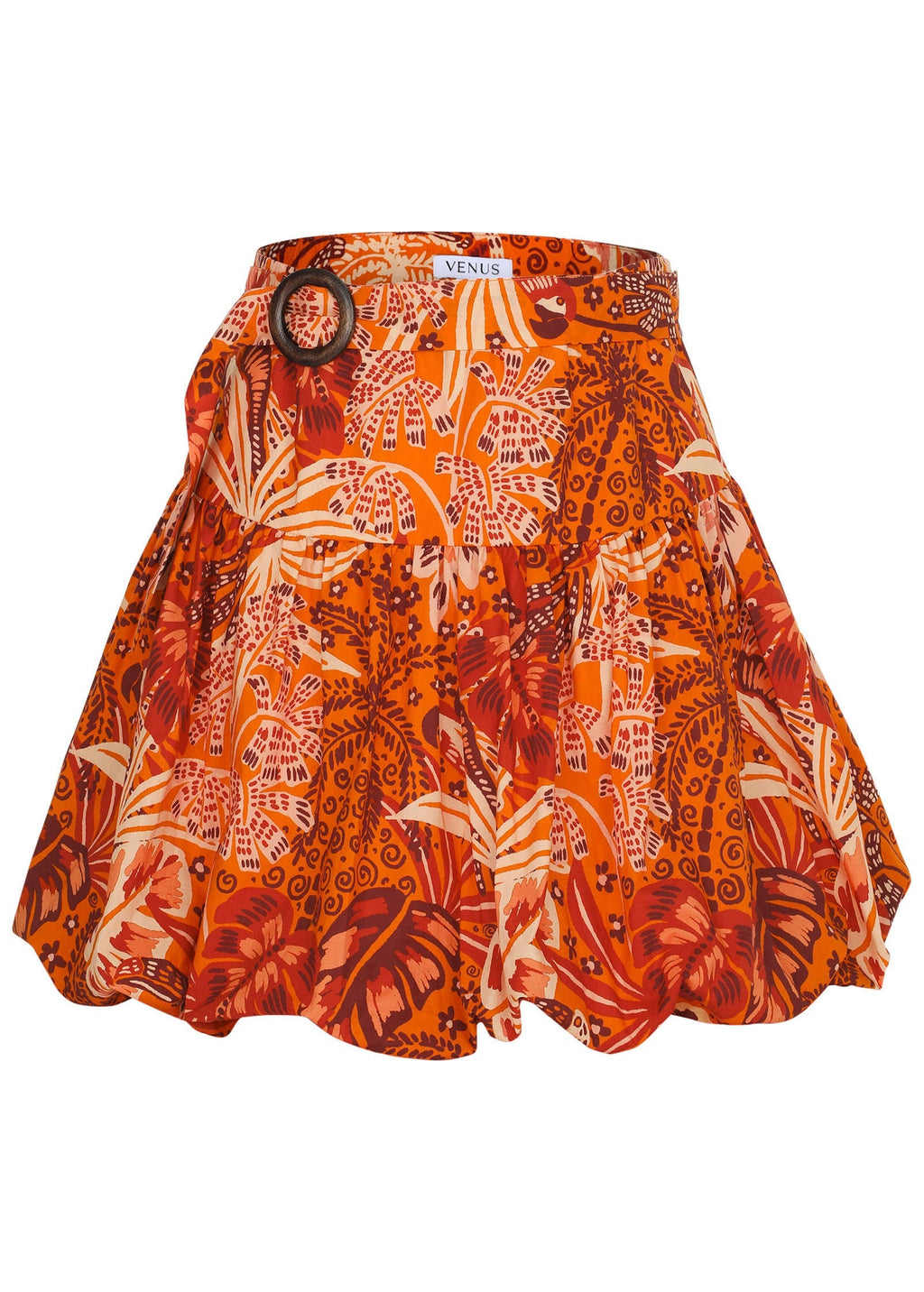 Bubble Mini Skirt - Parrot Palm