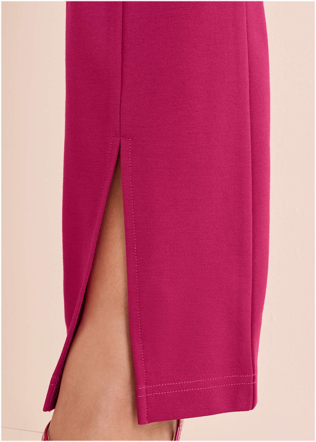 Front Slit Wide Leg Pant - Granita