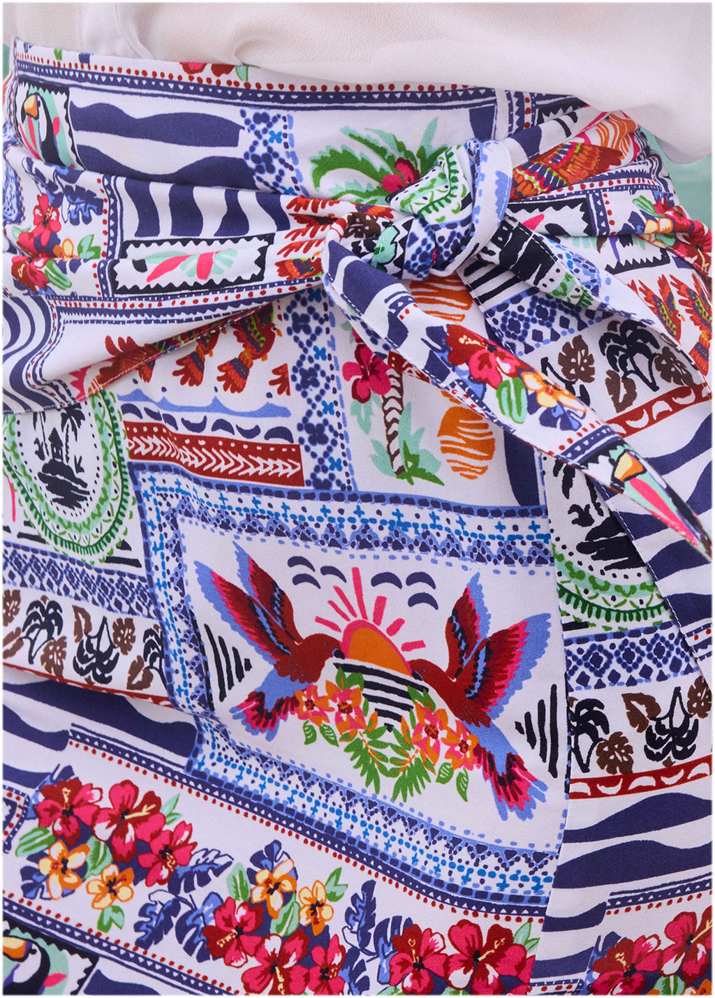 Side Slit Mini Skirt - Postcard Vacay