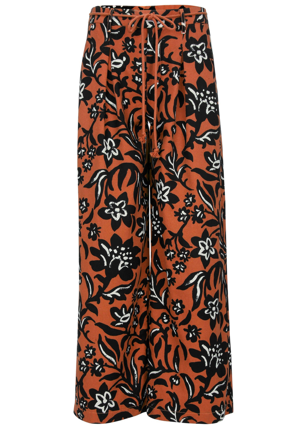 Chino Wide Leg Pant - Painterly Floral