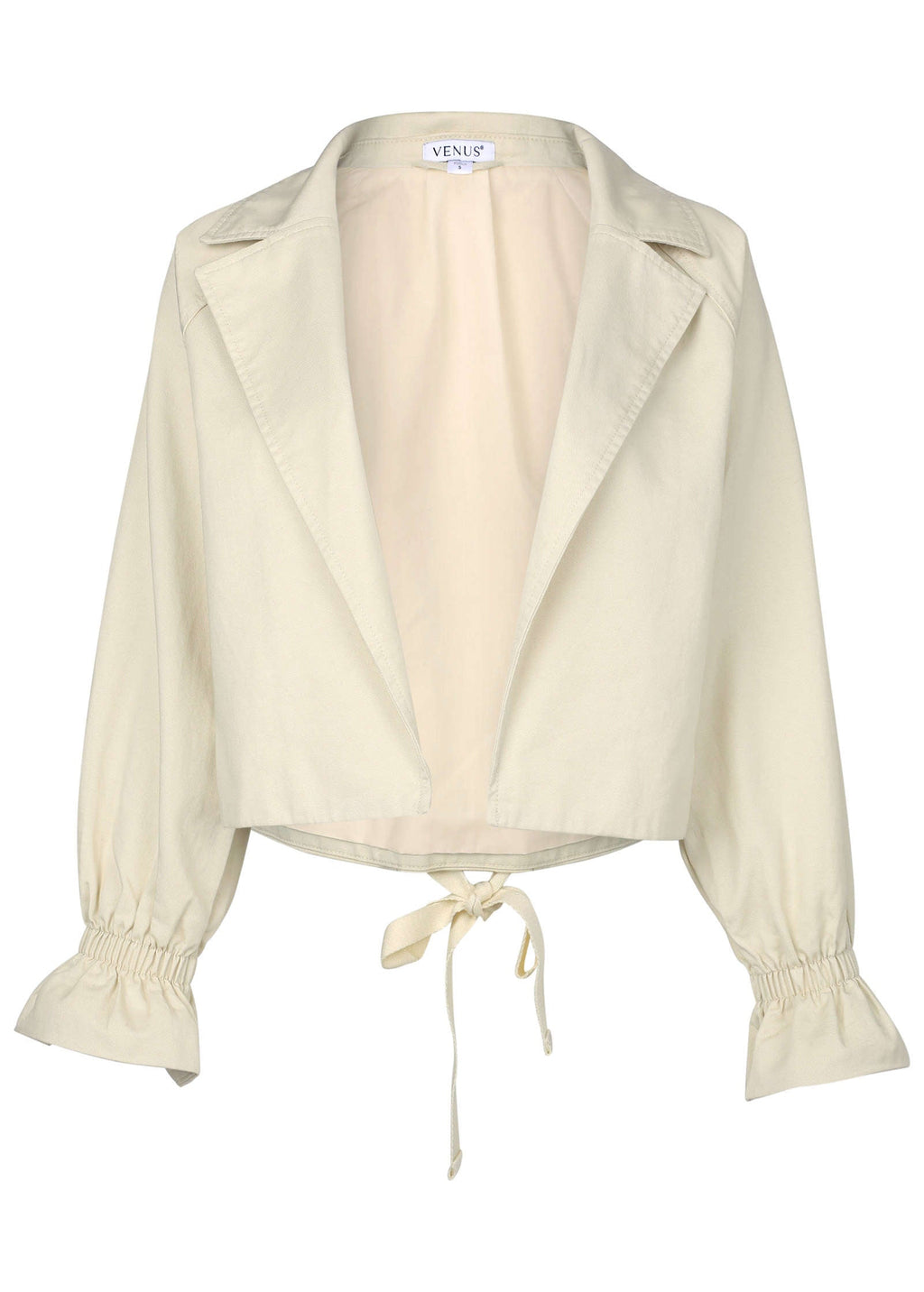Crop Trench Coat - Cream