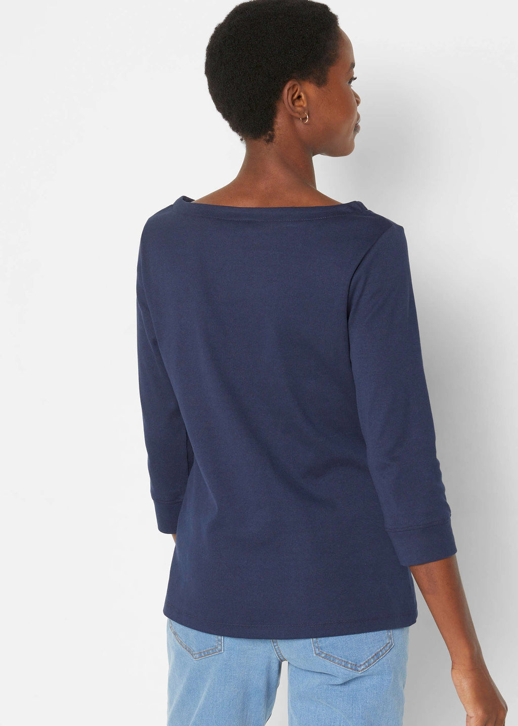 Boat Neck Top - Dark Blue