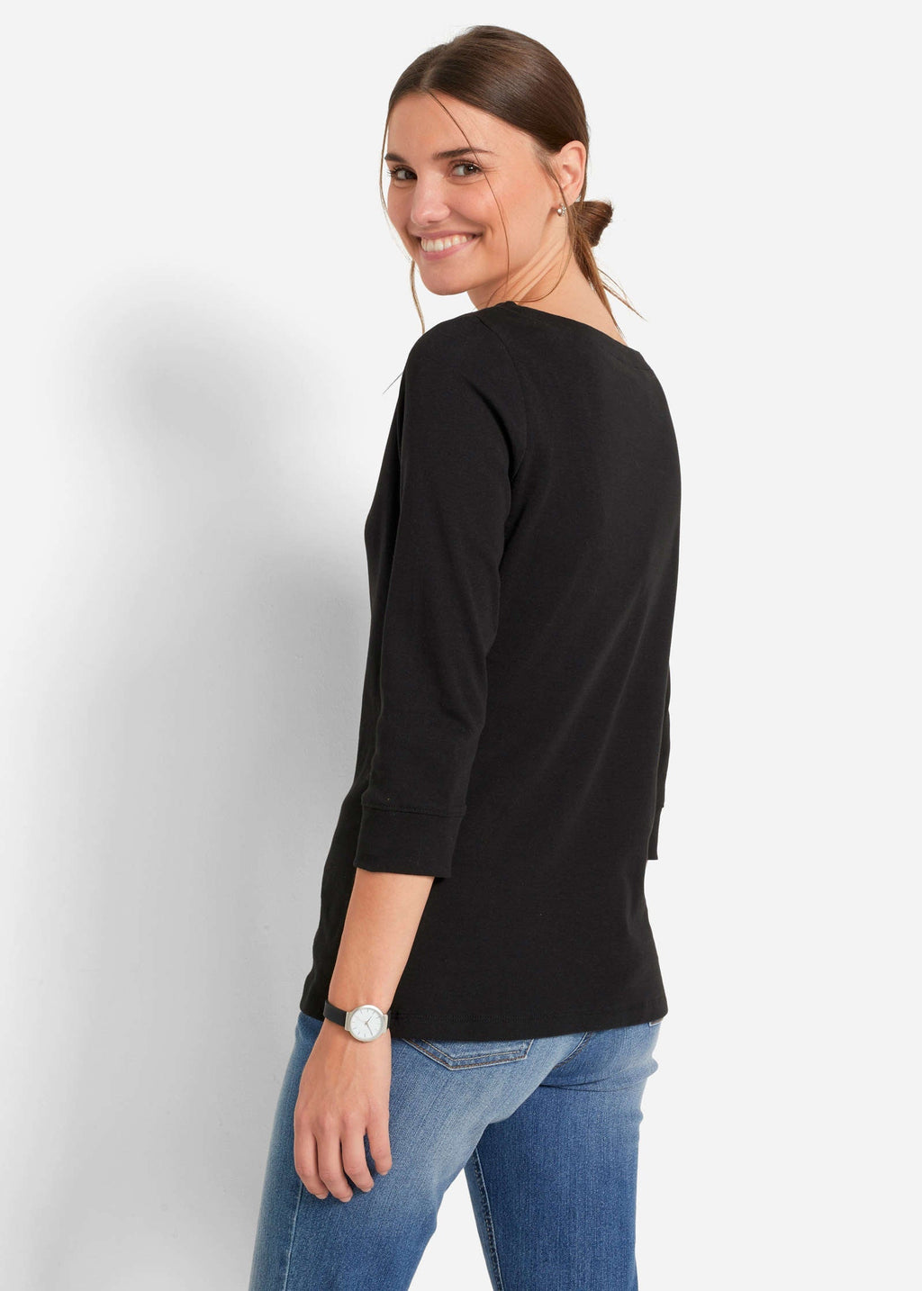 Boat Neck Top - Black