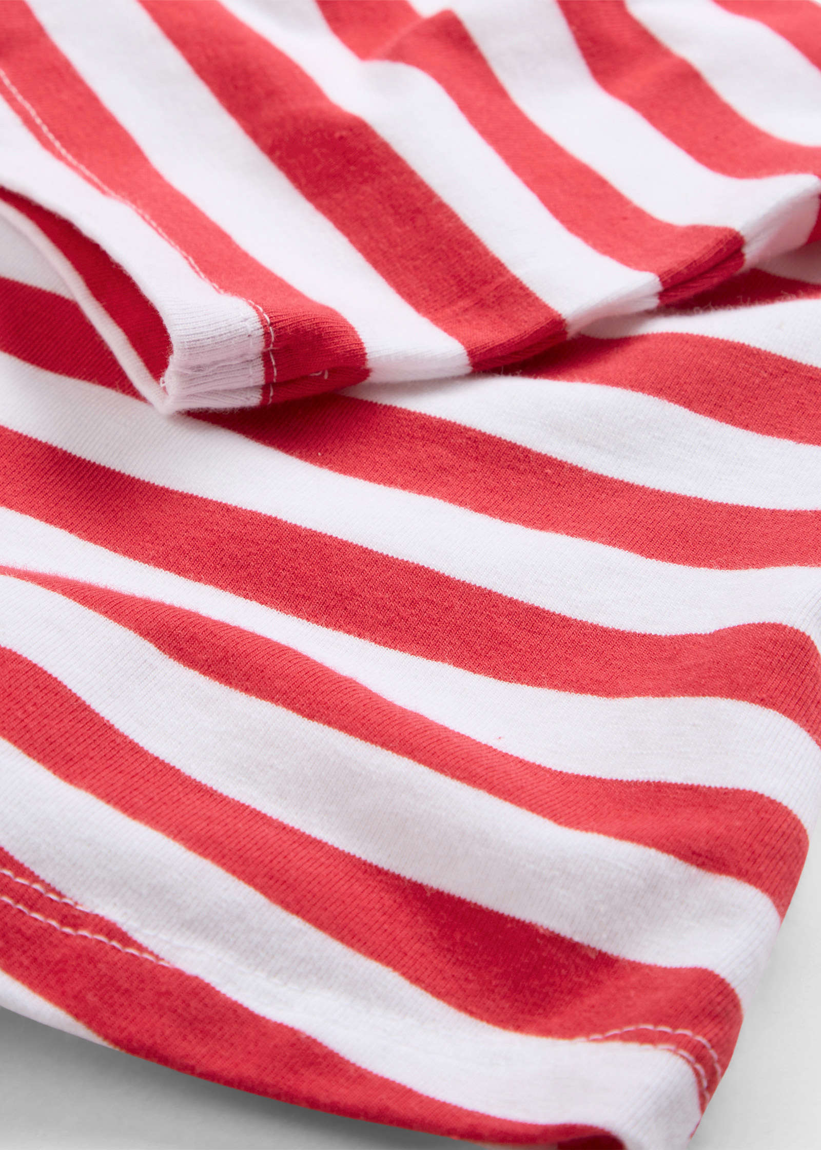 Boat Neck Striped Top - Red & White Stripe