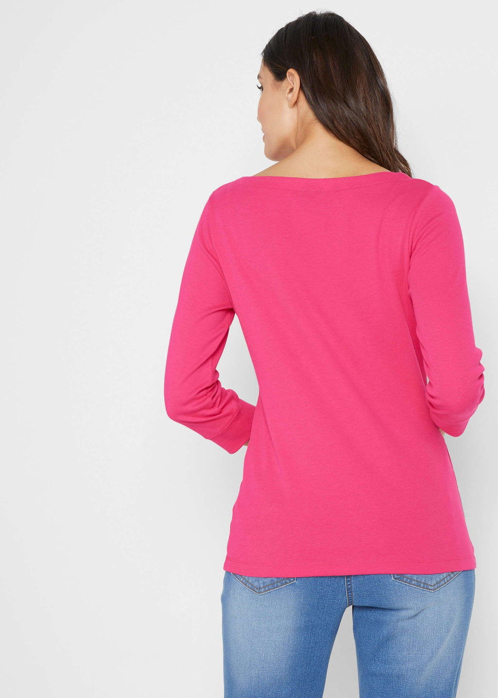 Boat Neck Top - Dark Pink