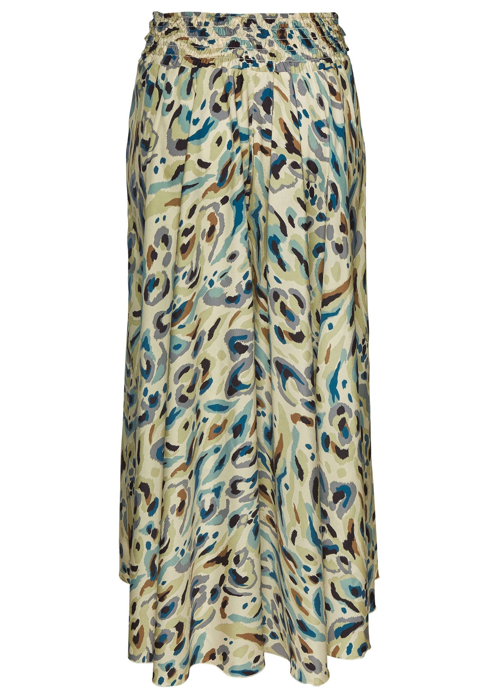 Printed Smocked Pants - Sand Multi