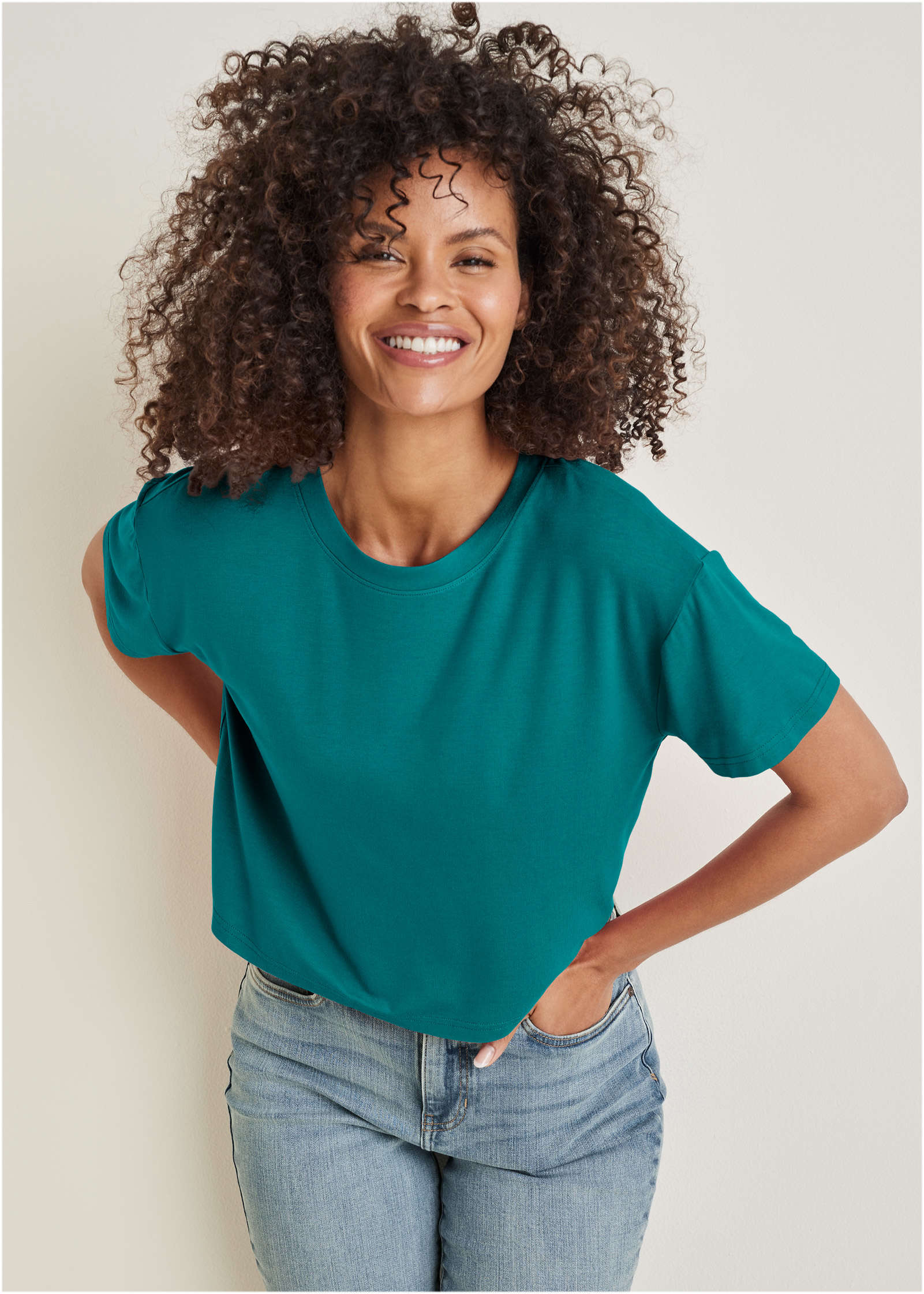 Crew Neck Tee - Teal