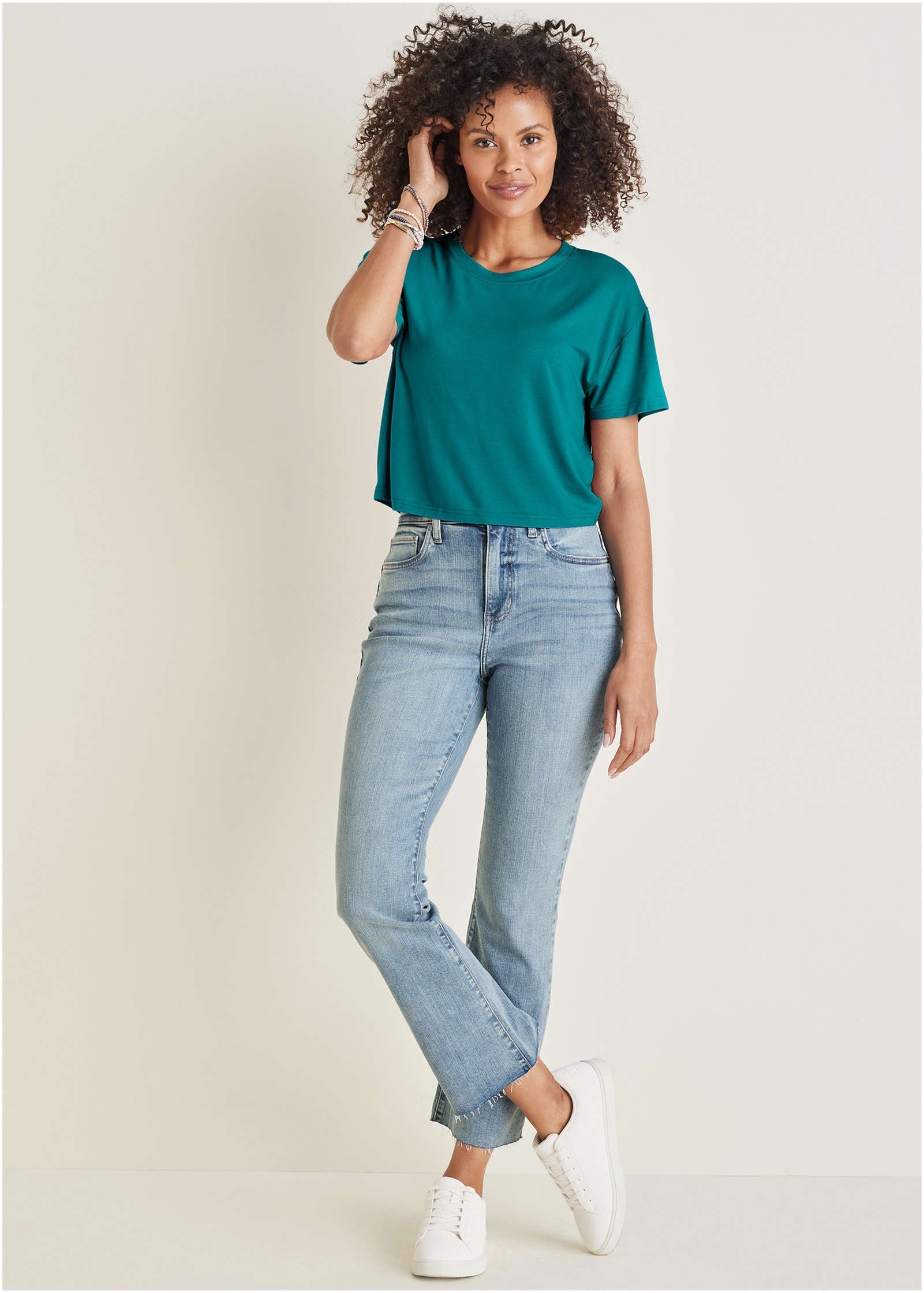 Crew Neck Tee - Teal