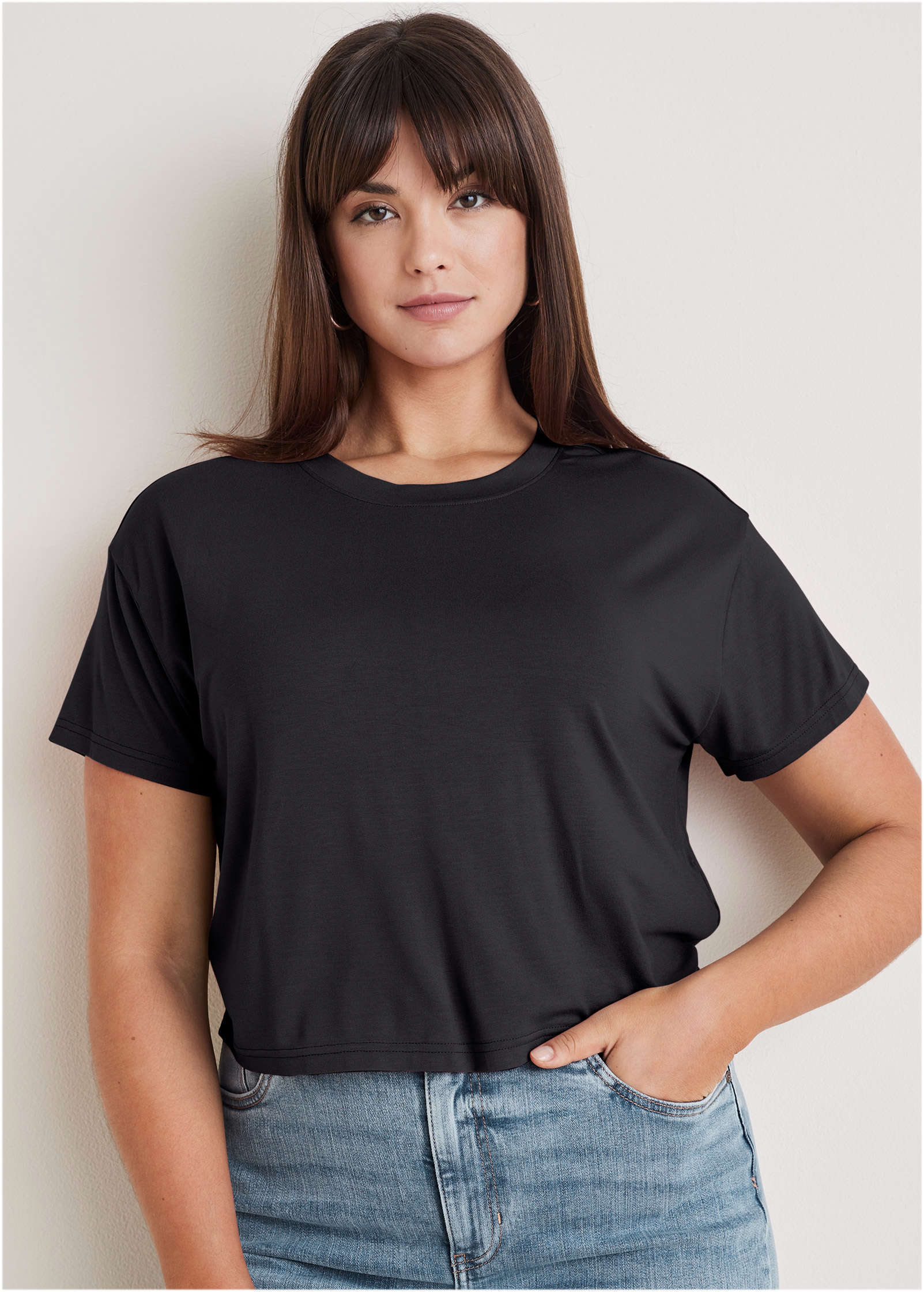 Crew Neck Tee - Jet Black