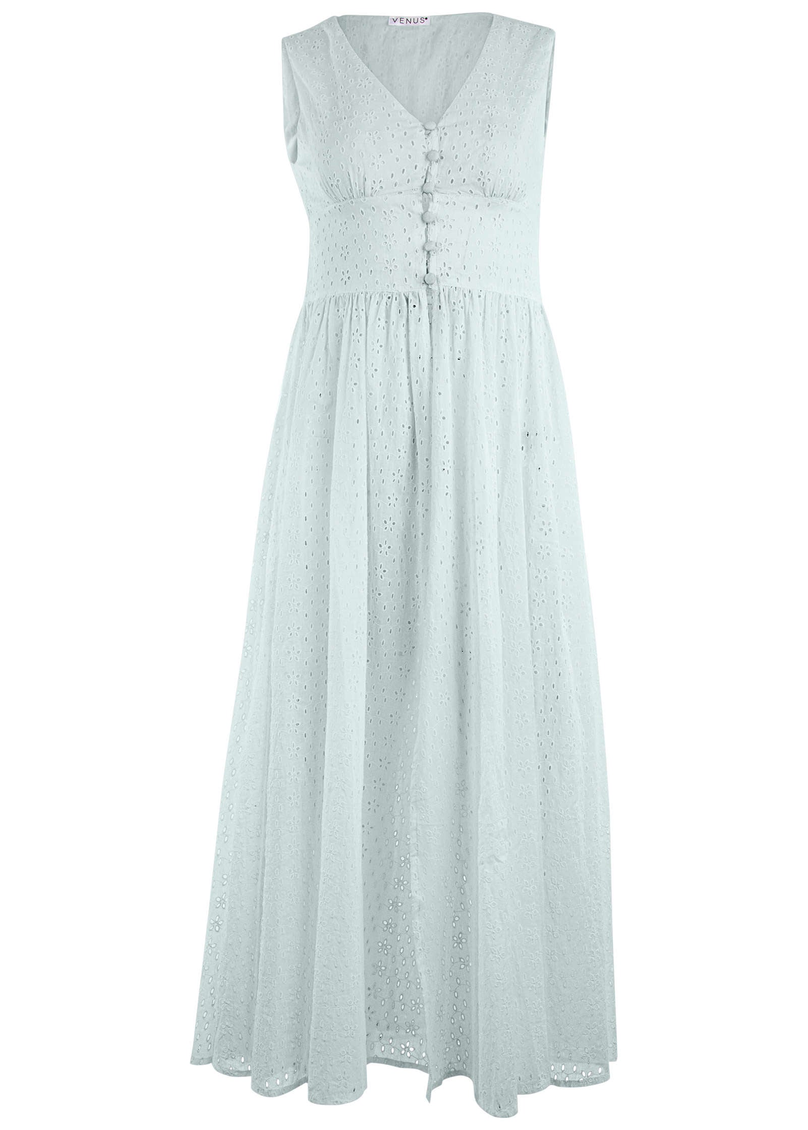 Eyelet Maxi Top - Skywriting