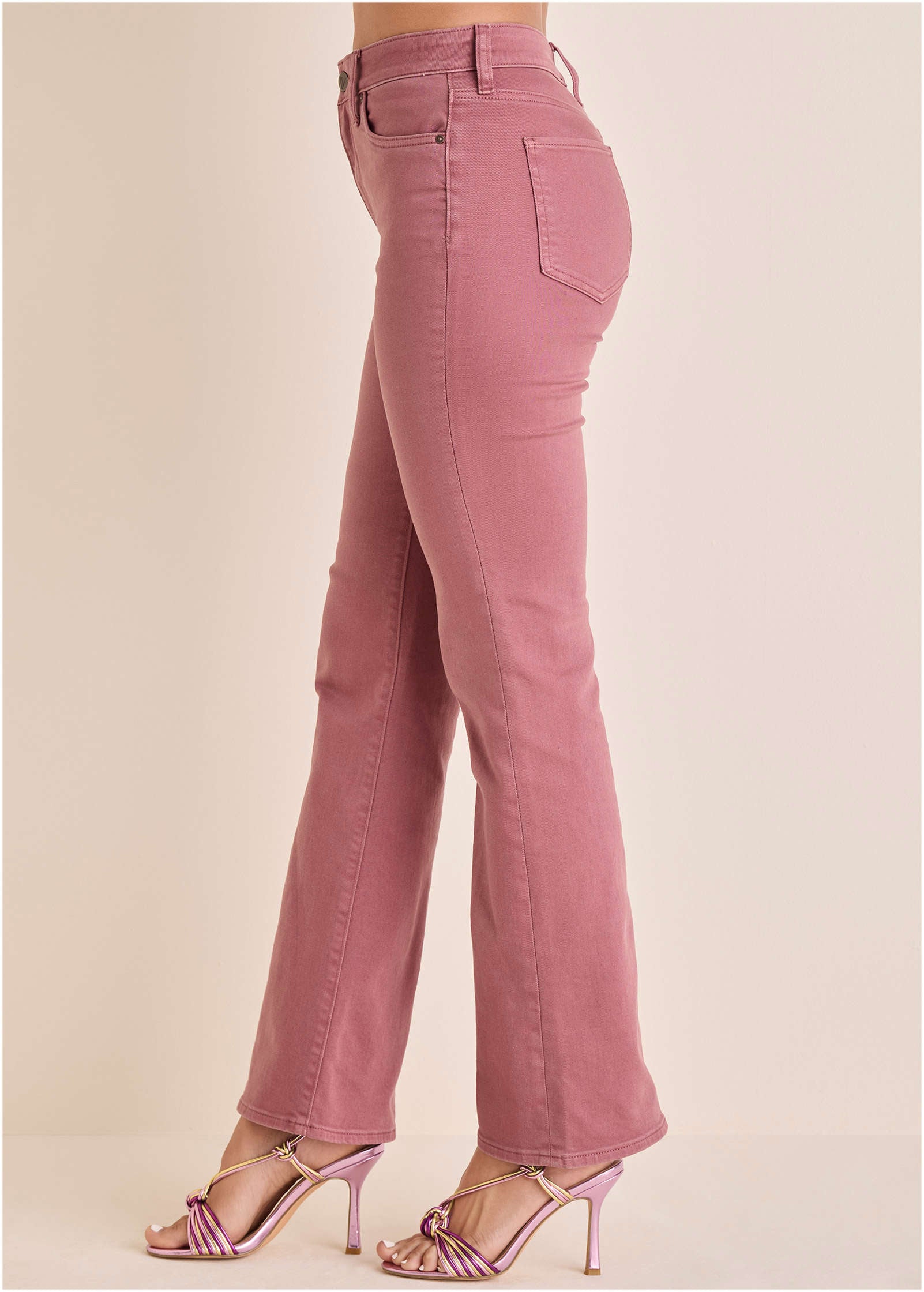 Penelope Modern Flare Jeans - Berry